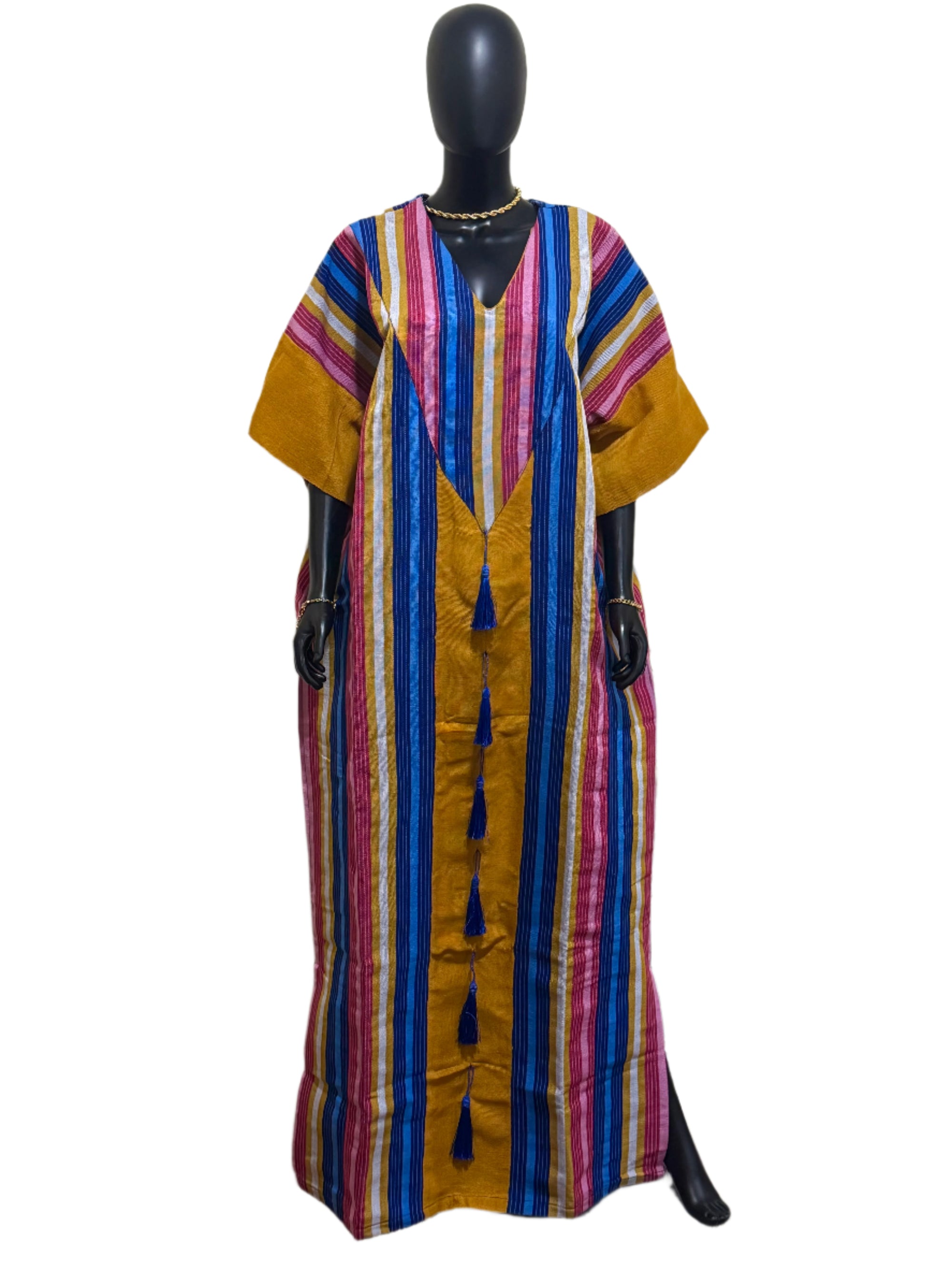 ADIZA Cotton Asoke Boubou with Head Scarf β 62β Free Size African Dress