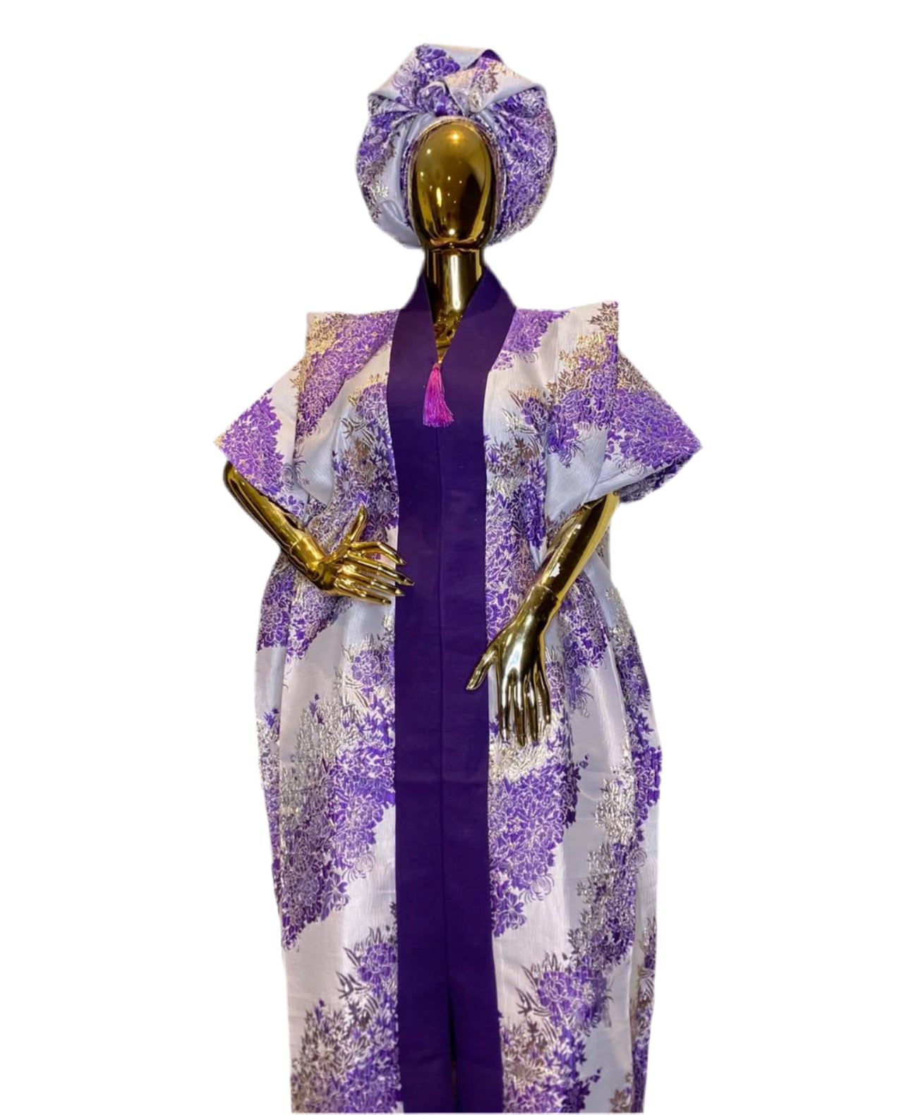 JASMIN Luxury brocade boubou dress with Asoke