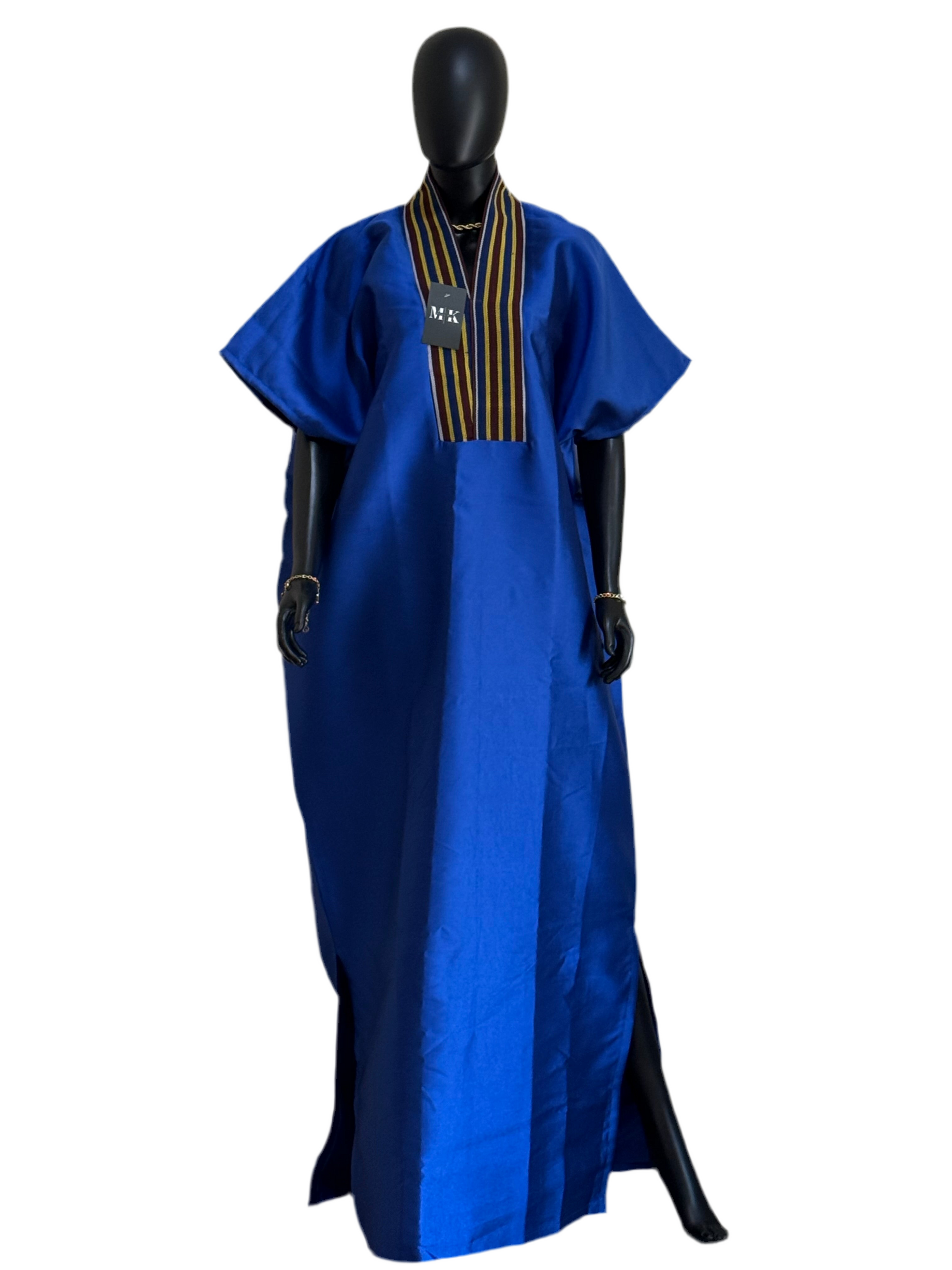 Mercy Mikado Bubu Dress with ASOKE Neckline & Scarf โ 65โ Length