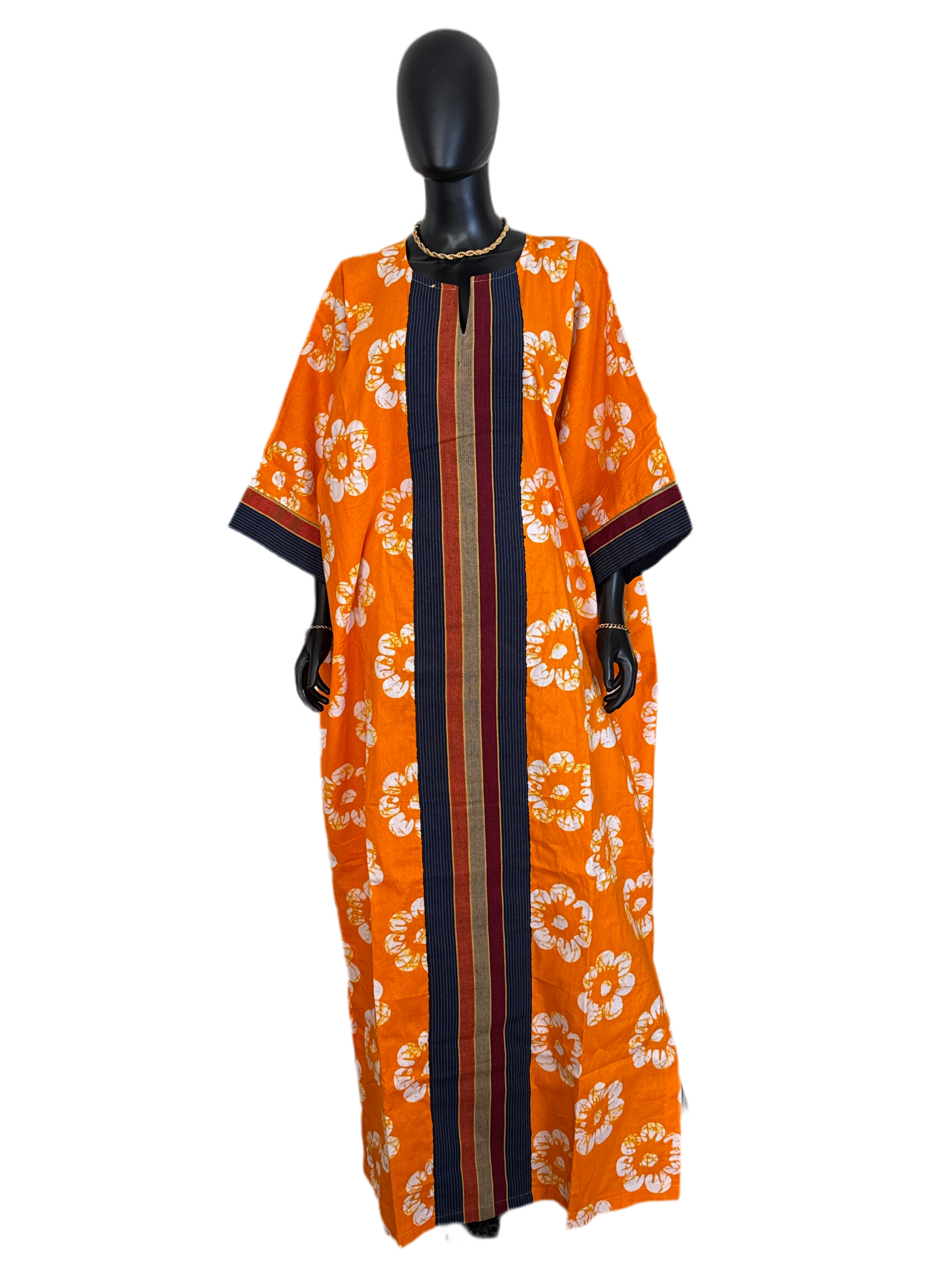 Mariam Vibrant Cotton Ankara & ASOKE Floor length Bubu with Scarf