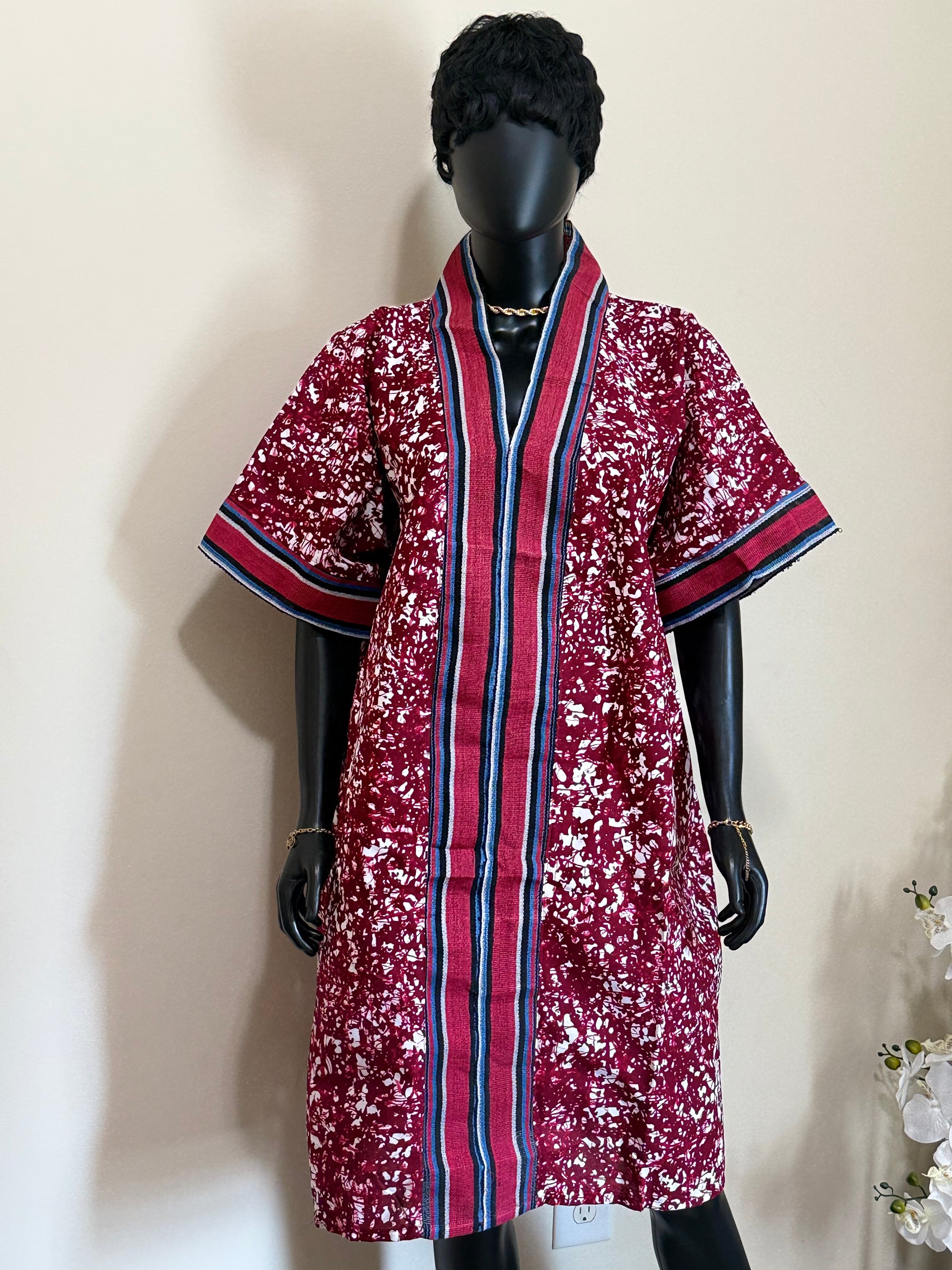 Short Ankara Bubu Dress WITH ASOKE 2.0
