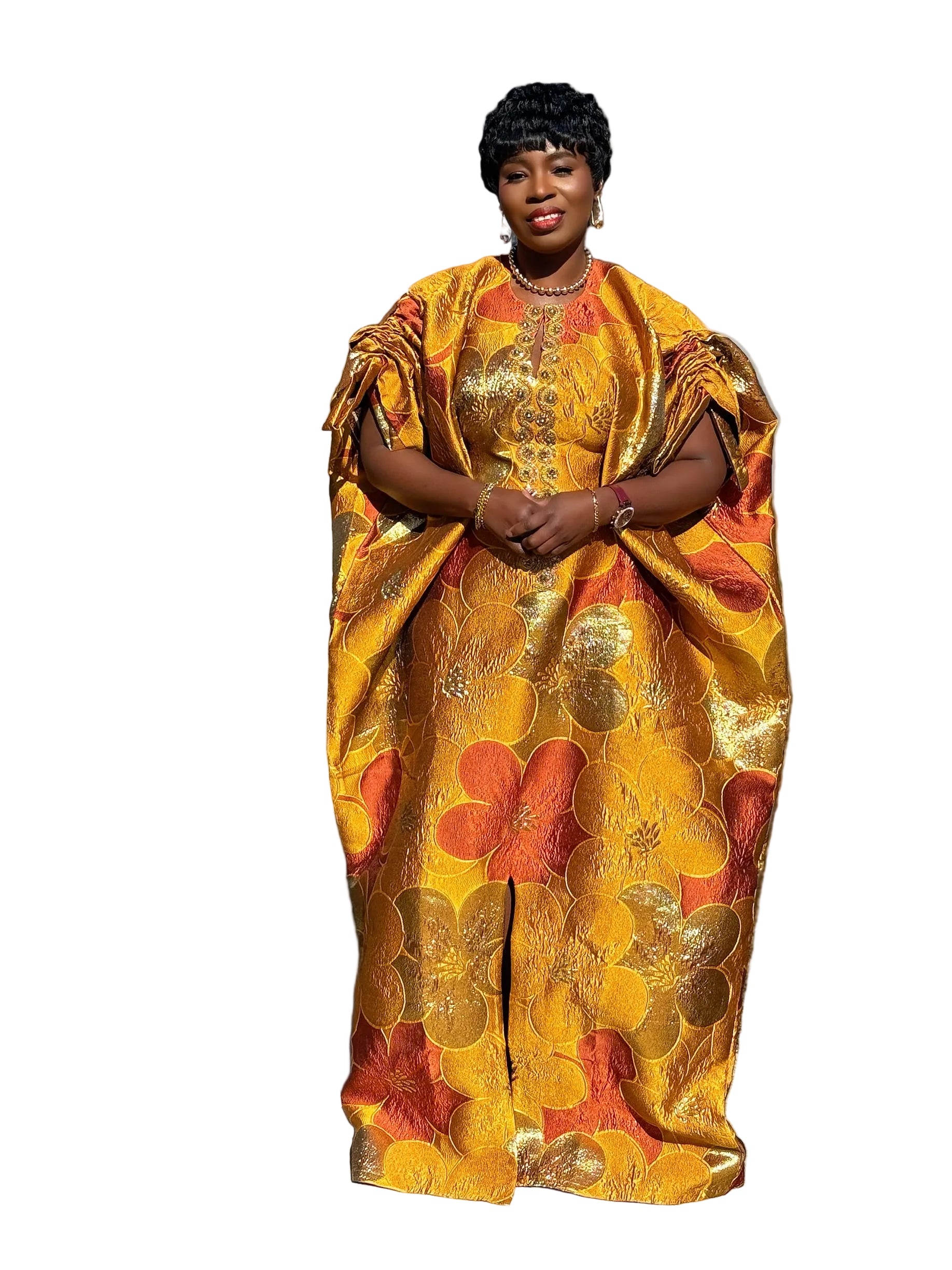 Luxury Embellished Brocade Boubou