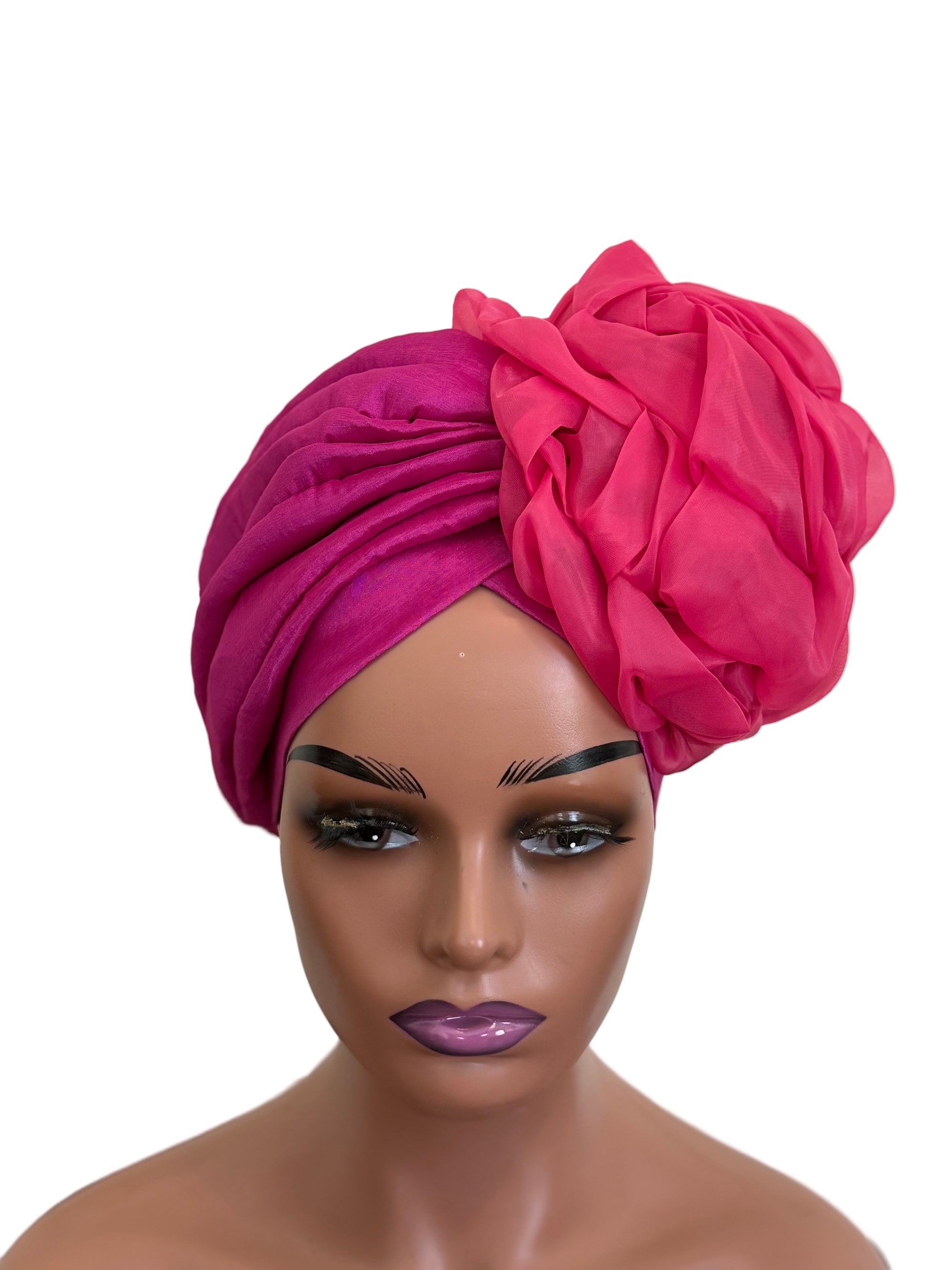 Luxury Beaded Turban with big flower