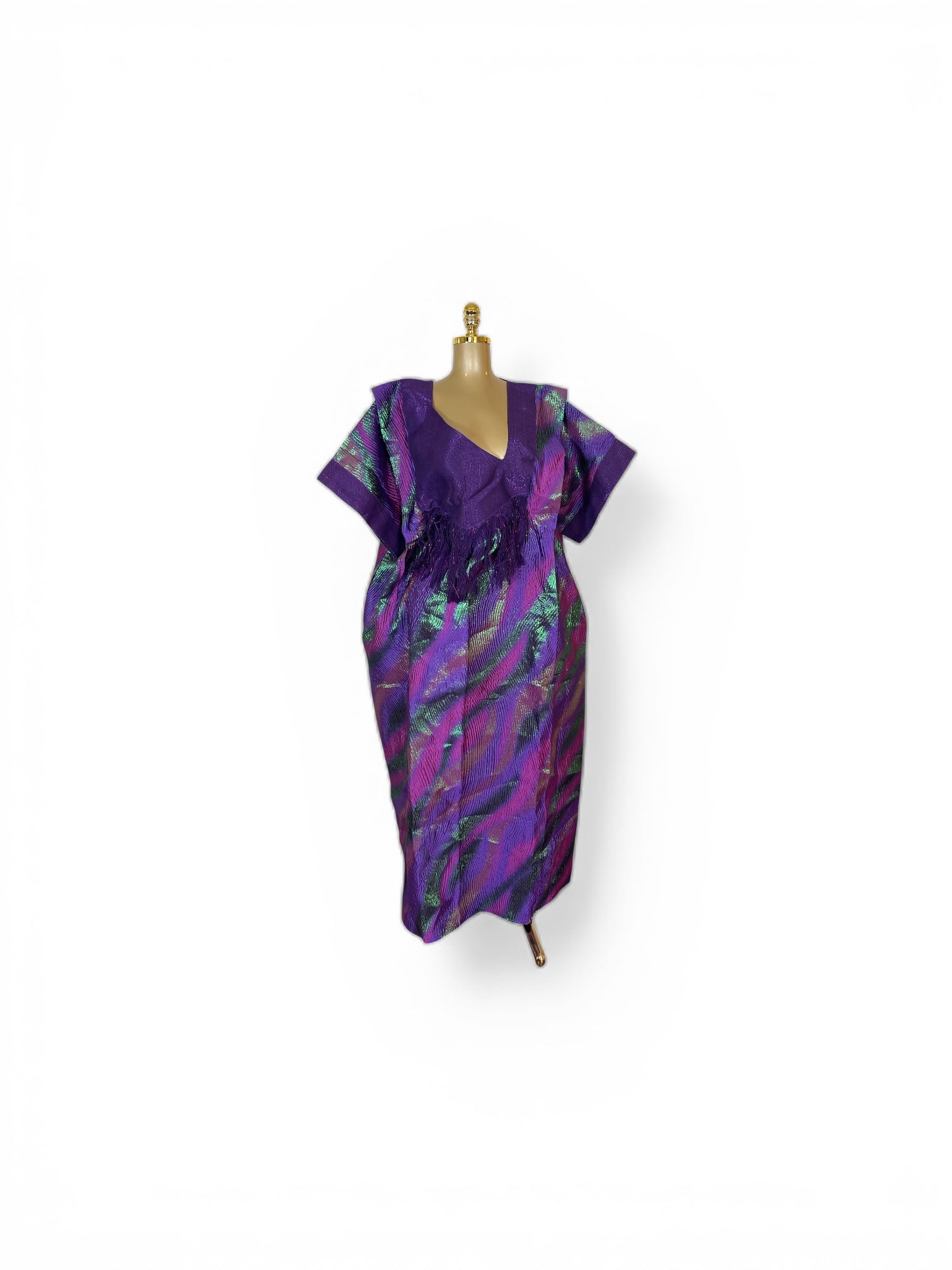 Bela  Luxury brocade boubou dress with head wrap