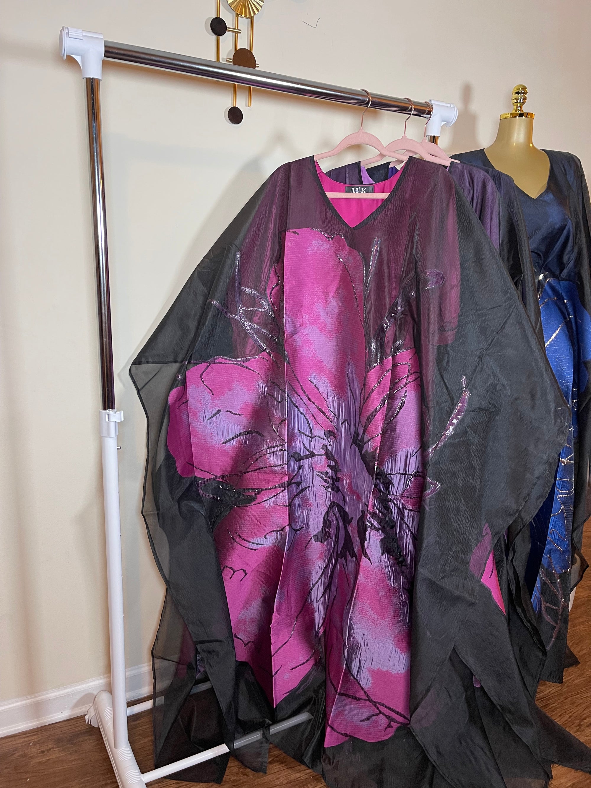 Luxury 3D flower organza boubou set