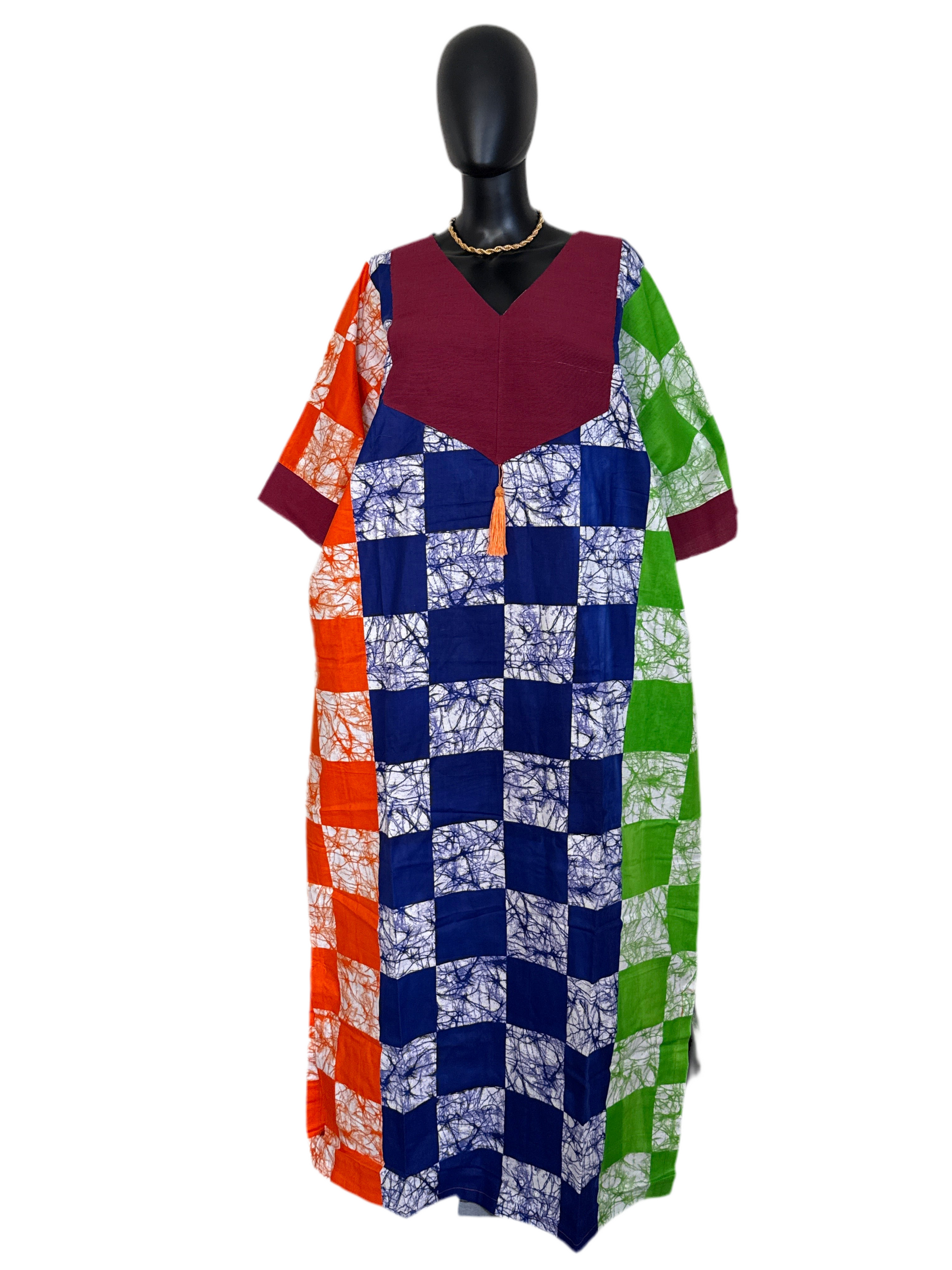 Vibrant Cotton Ankara & ASOKE Bubu with Scarf 62”