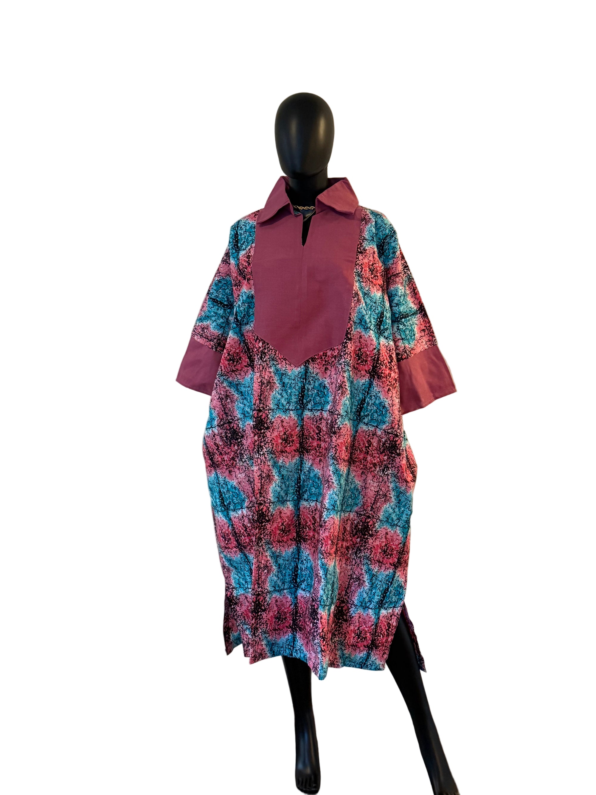 Pink Cotton Ankara & ASOKE Midi Bubu