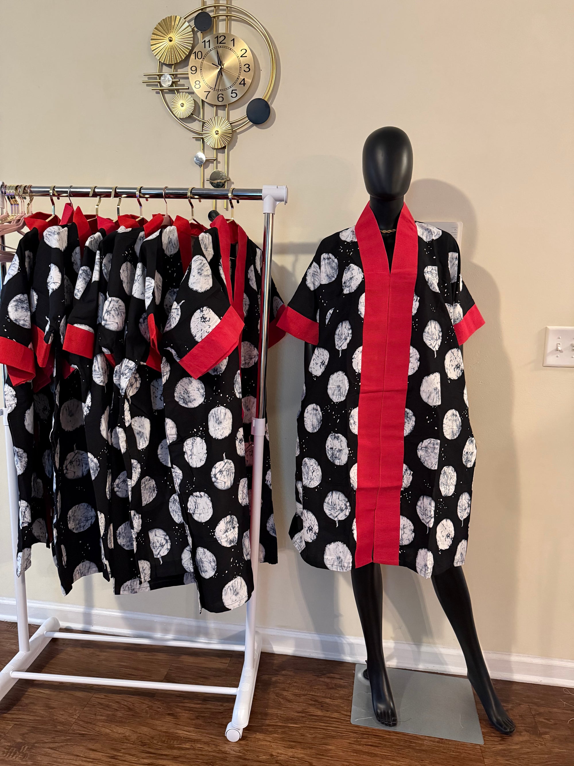 Chic Short Bubu Dress with Aso Oke Detail – One Size, 100% Cotton 2.0