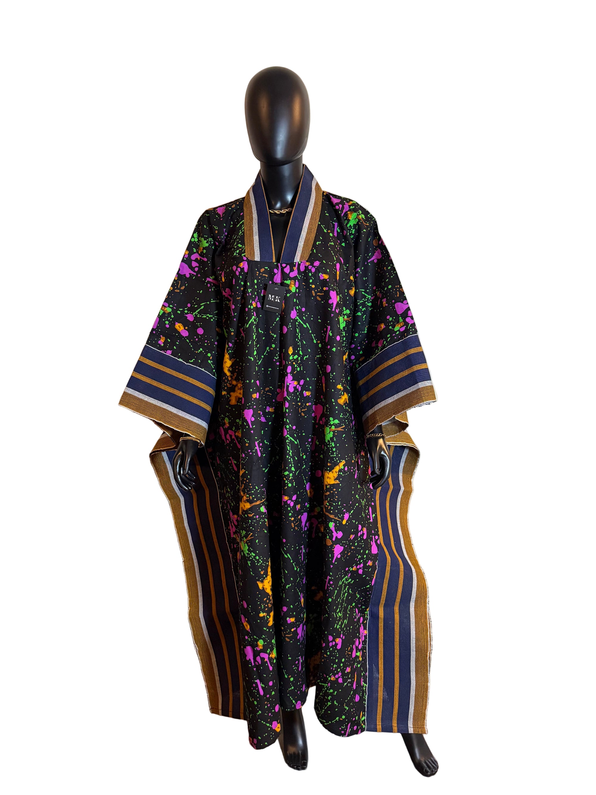 Ankara and Asoke butterfly Bubu dress