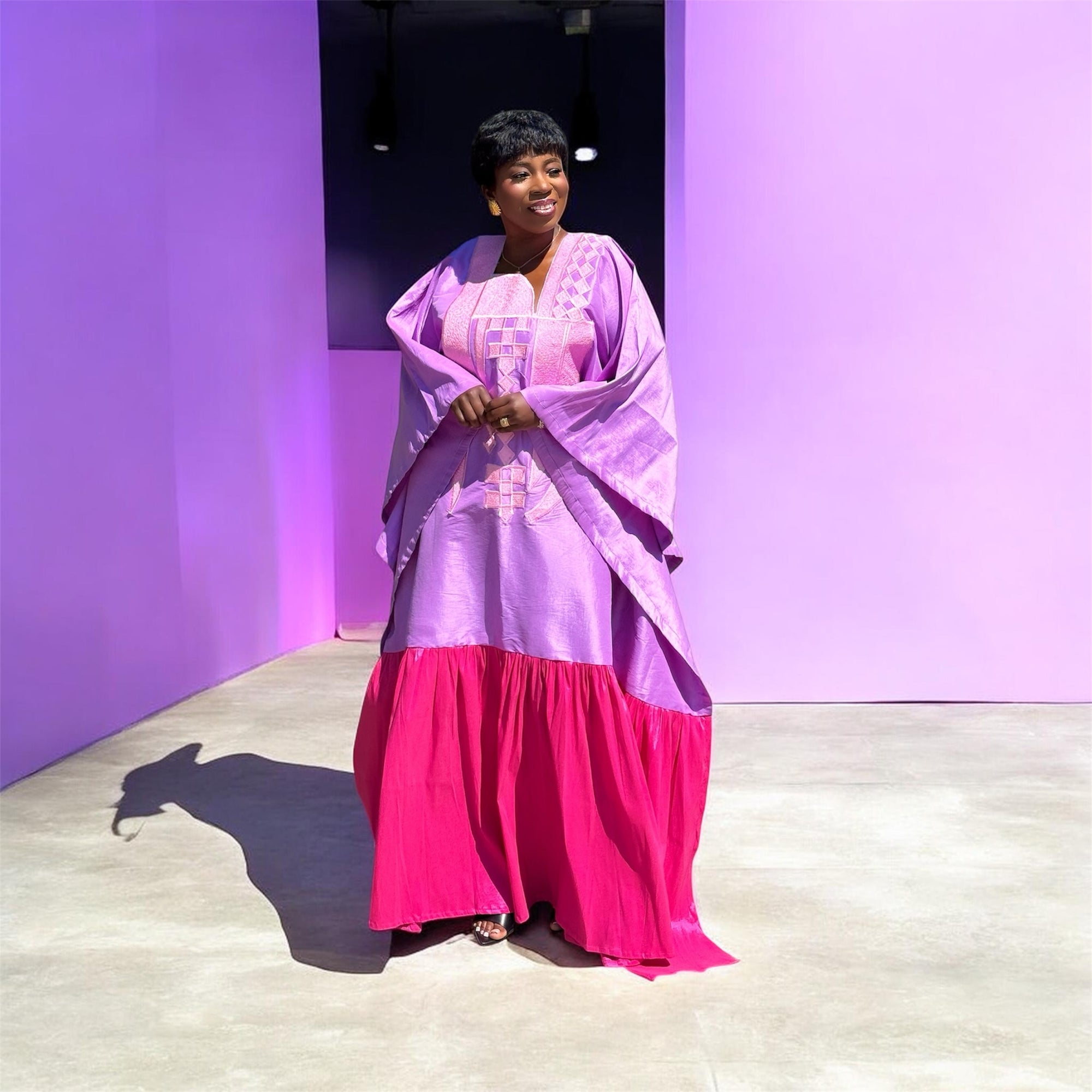 EVA Luxury Two Toned boubou dress with Embroidery