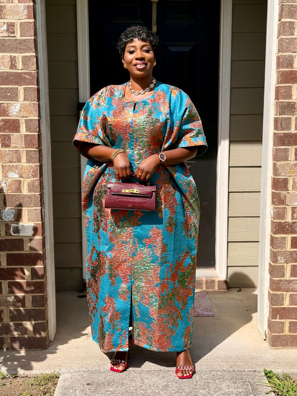 AMA BROCADE DRESS