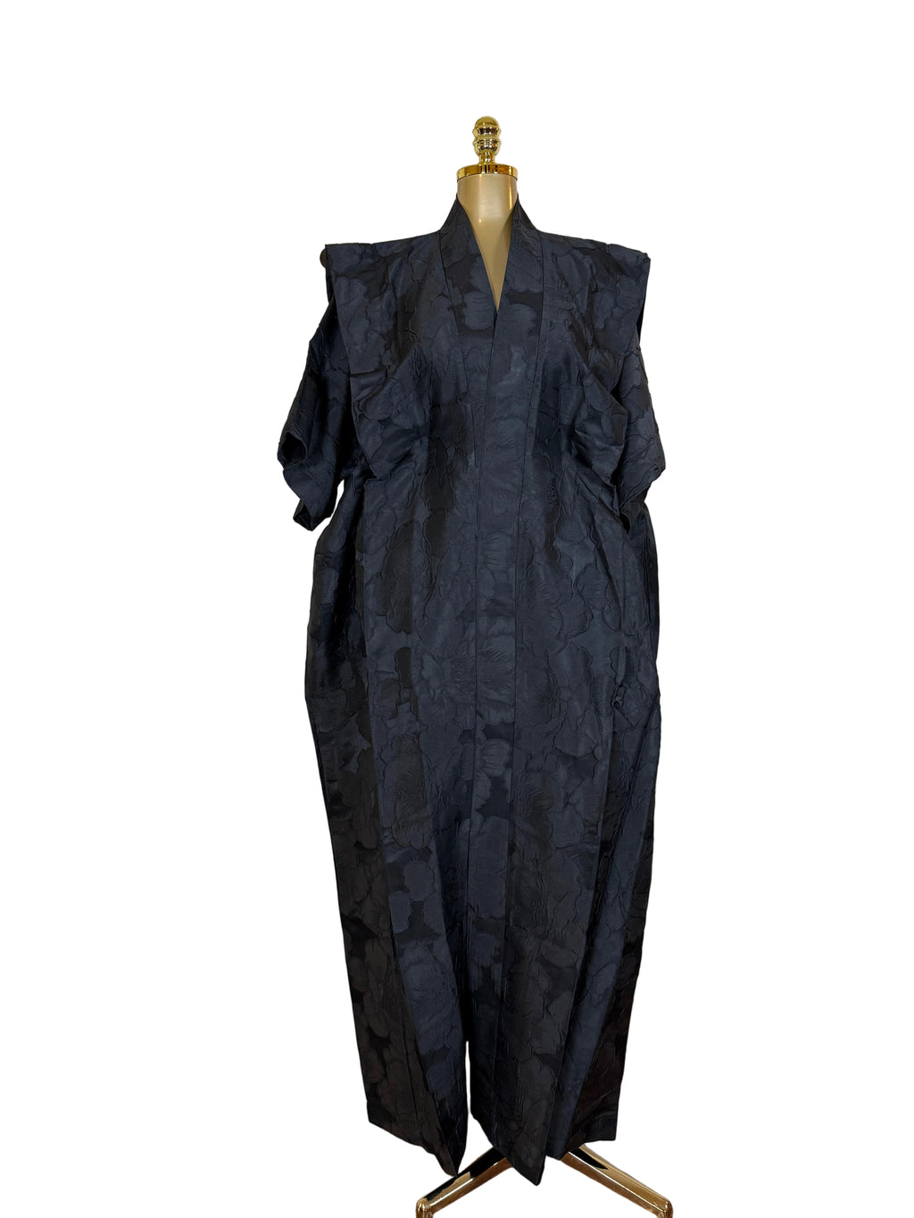 Regal Brocade Bubu Set 62” Luxury Kaftan with Head Wrap & Inner Belt