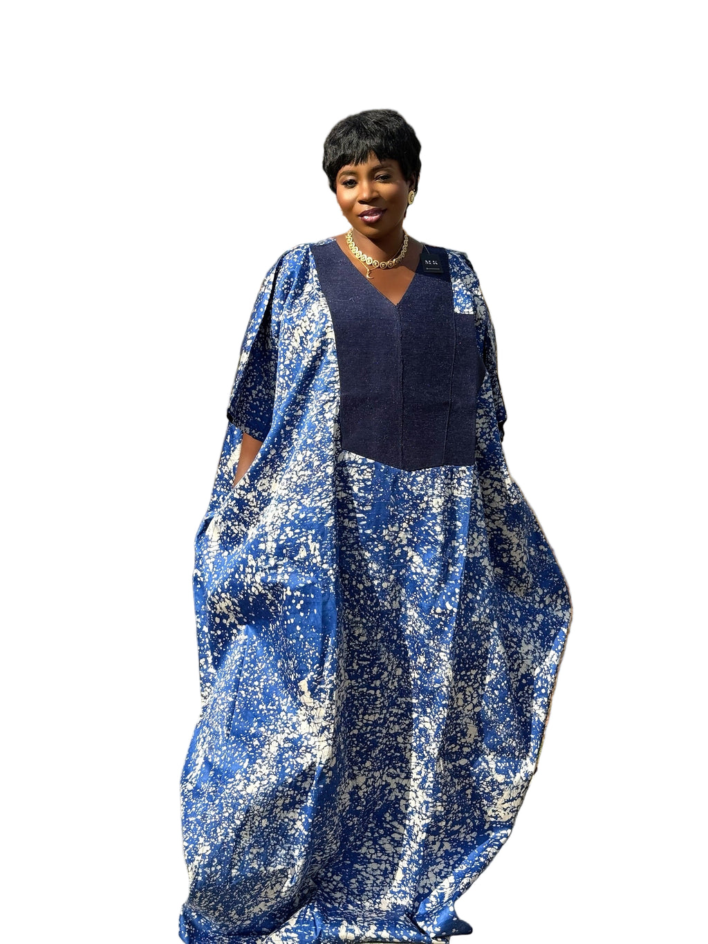 Oversized Cotton Adire free size dress