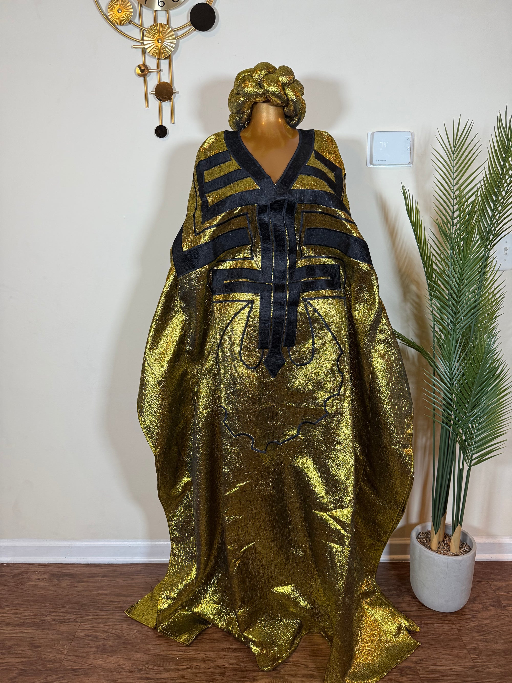 Sophie Luxury embroidered Brocade Bubu dress