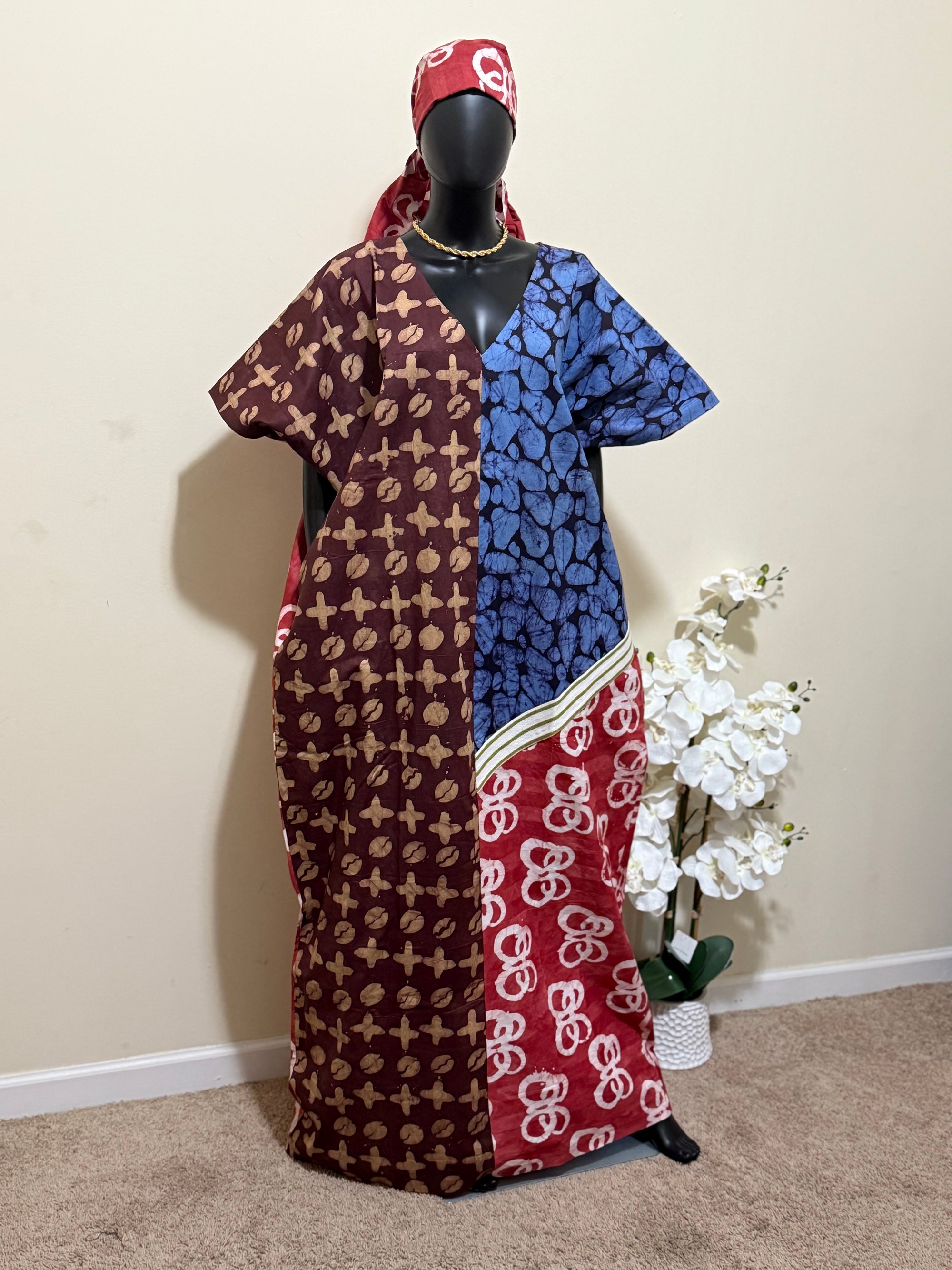 Nadia Mixed Adire and ASOKE Bubu dress 0.3