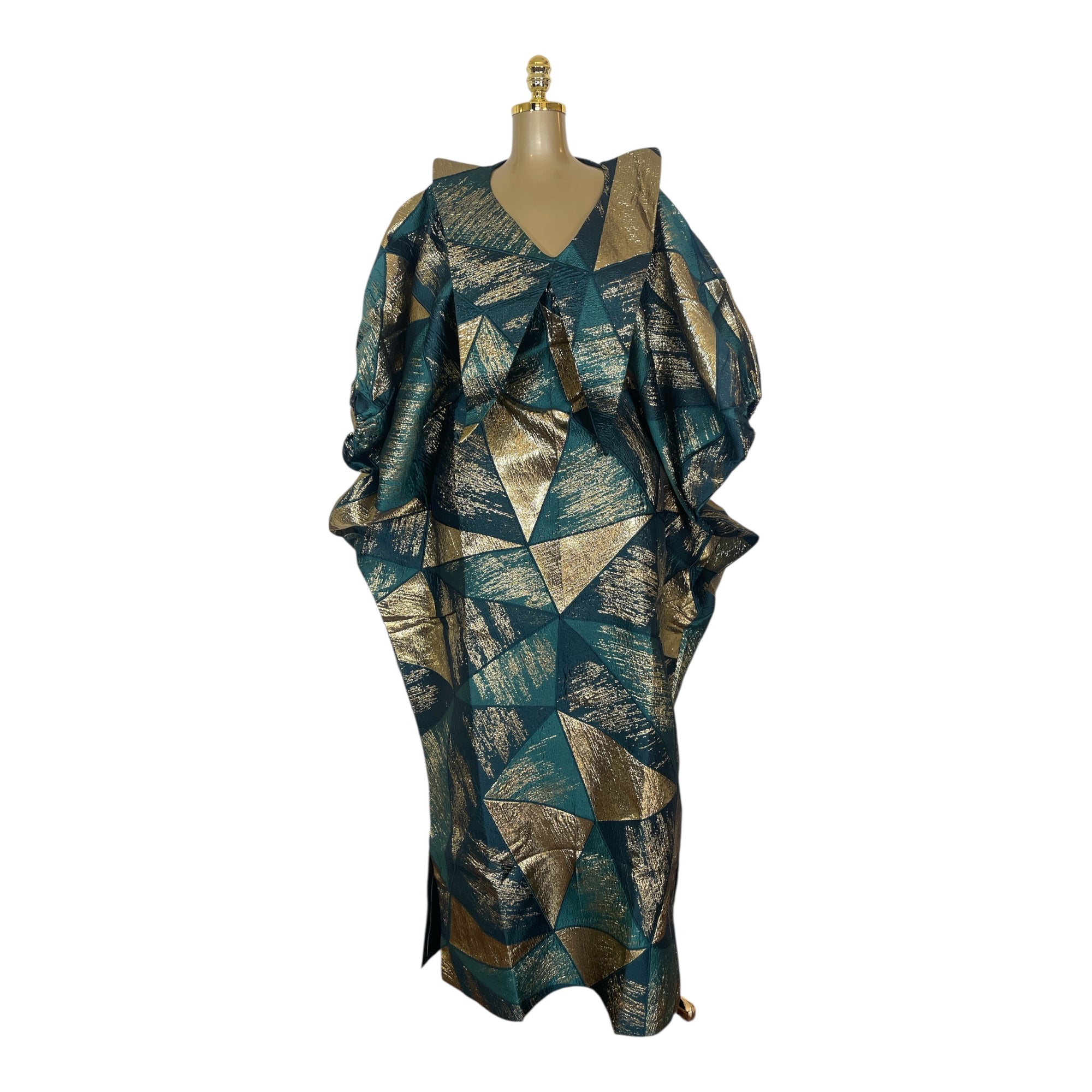 Maya  Luxury Brocade boubou dress with head wrap