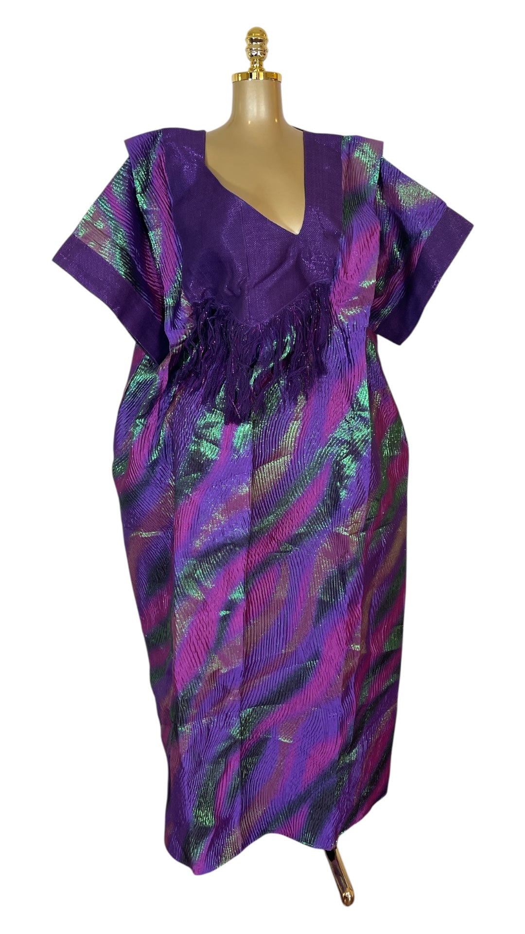 Bela  Luxury brocade boubou dress with head wrap
