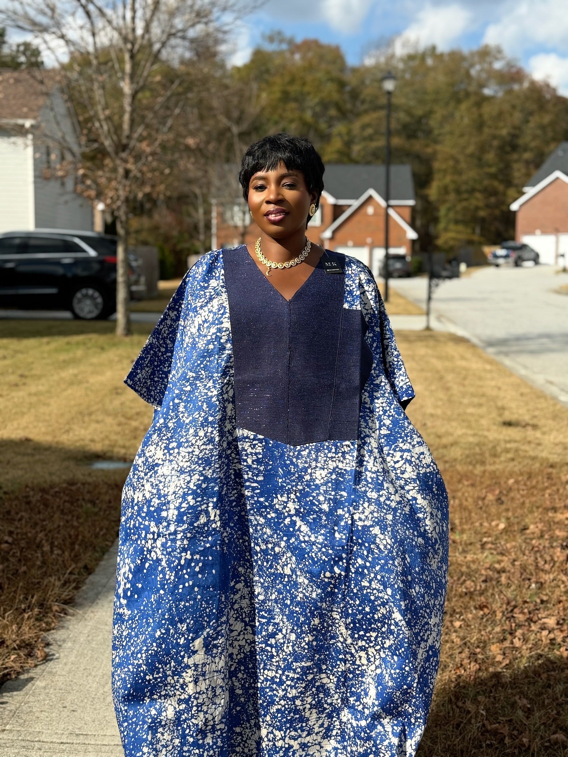 Oversized Cotton Adire free size dress