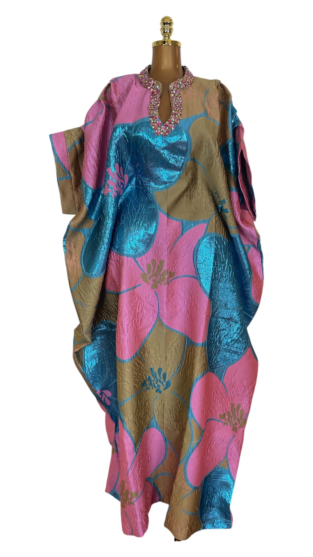 Dela Luxury brocade butterfly Bubu dress