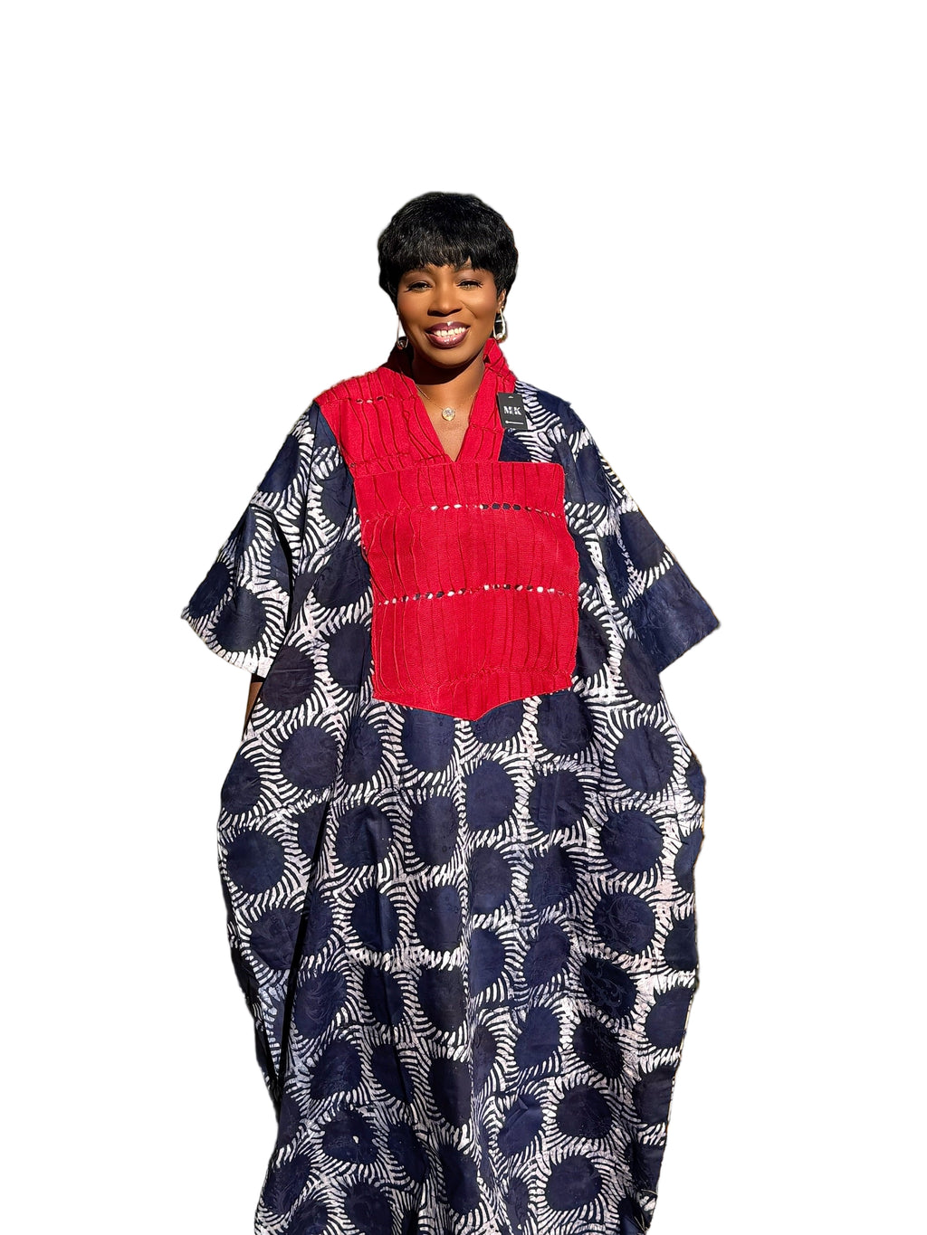 Amarachi Luxury Cotton Adire (Tie and Dye) Bubu with head wrap