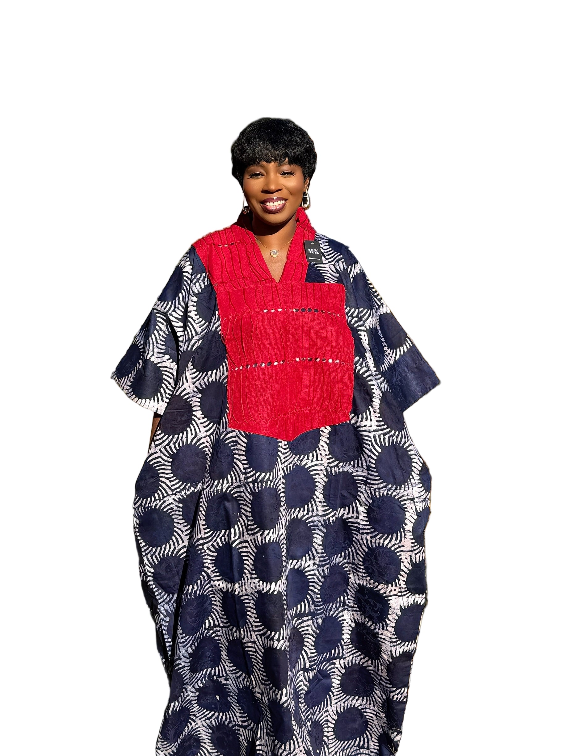 Amarachi Luxury Cotton Adire (Tie and Dye) Bubu with head wrap