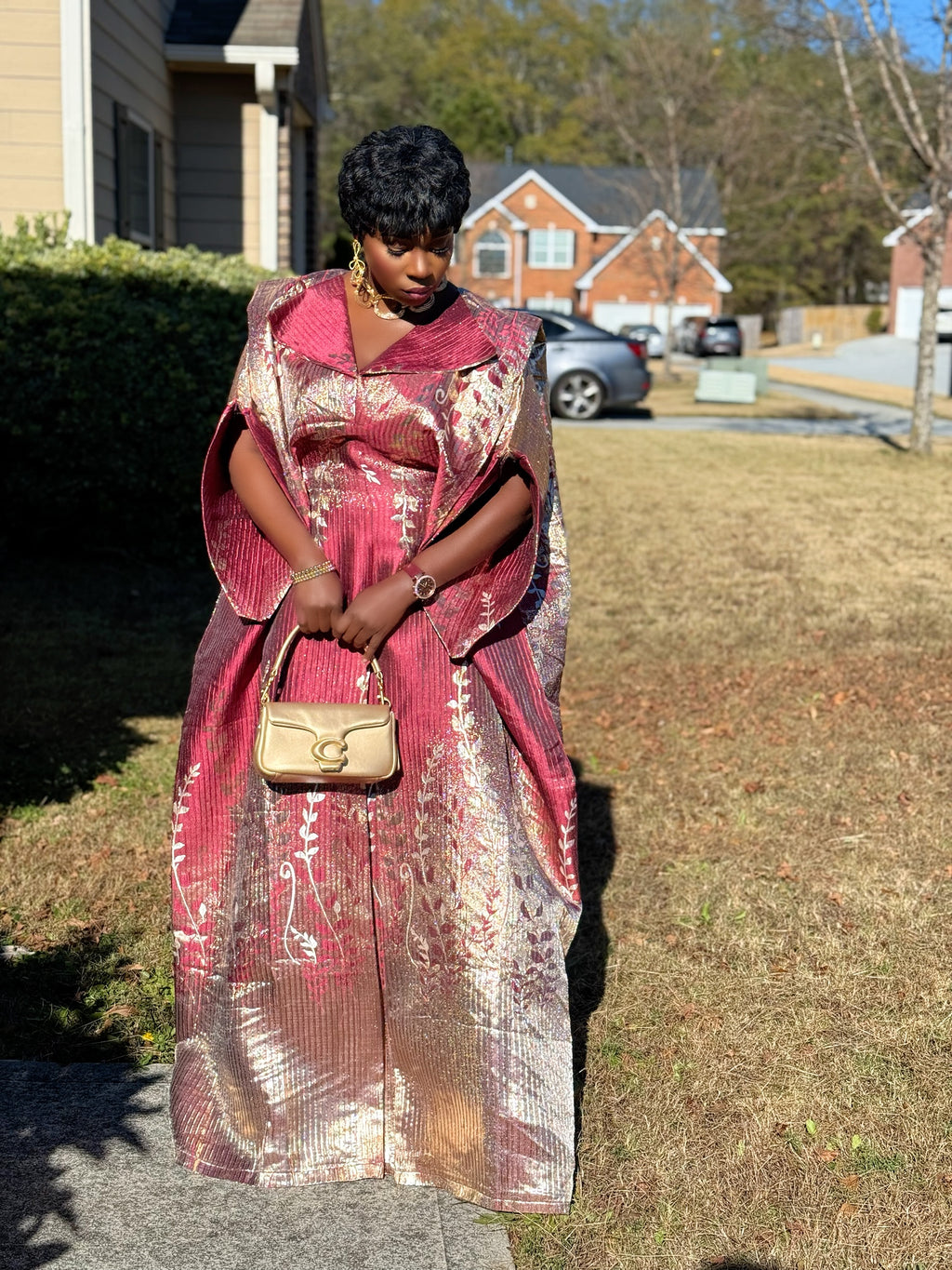 Tiwa Luxury Brocade boubou dress