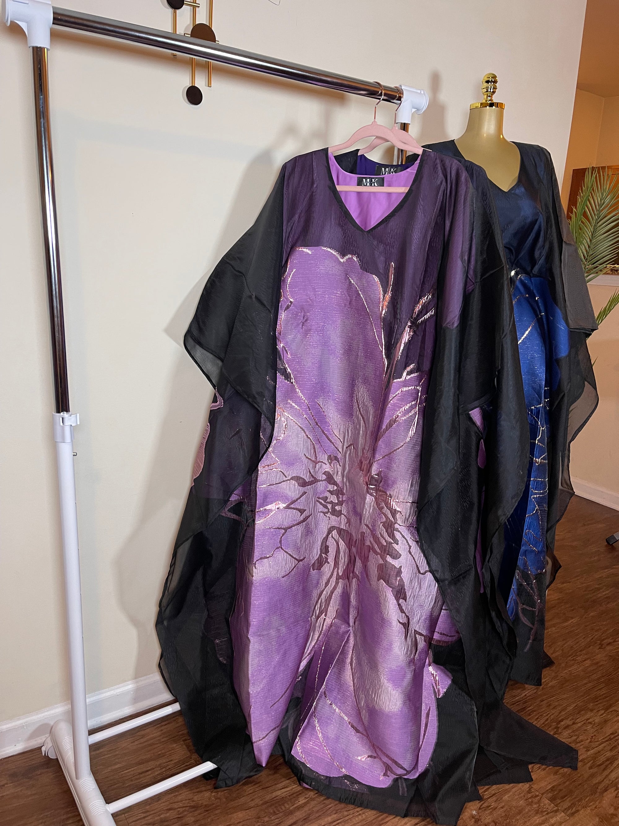 Luxury 3D flower organza boubou set