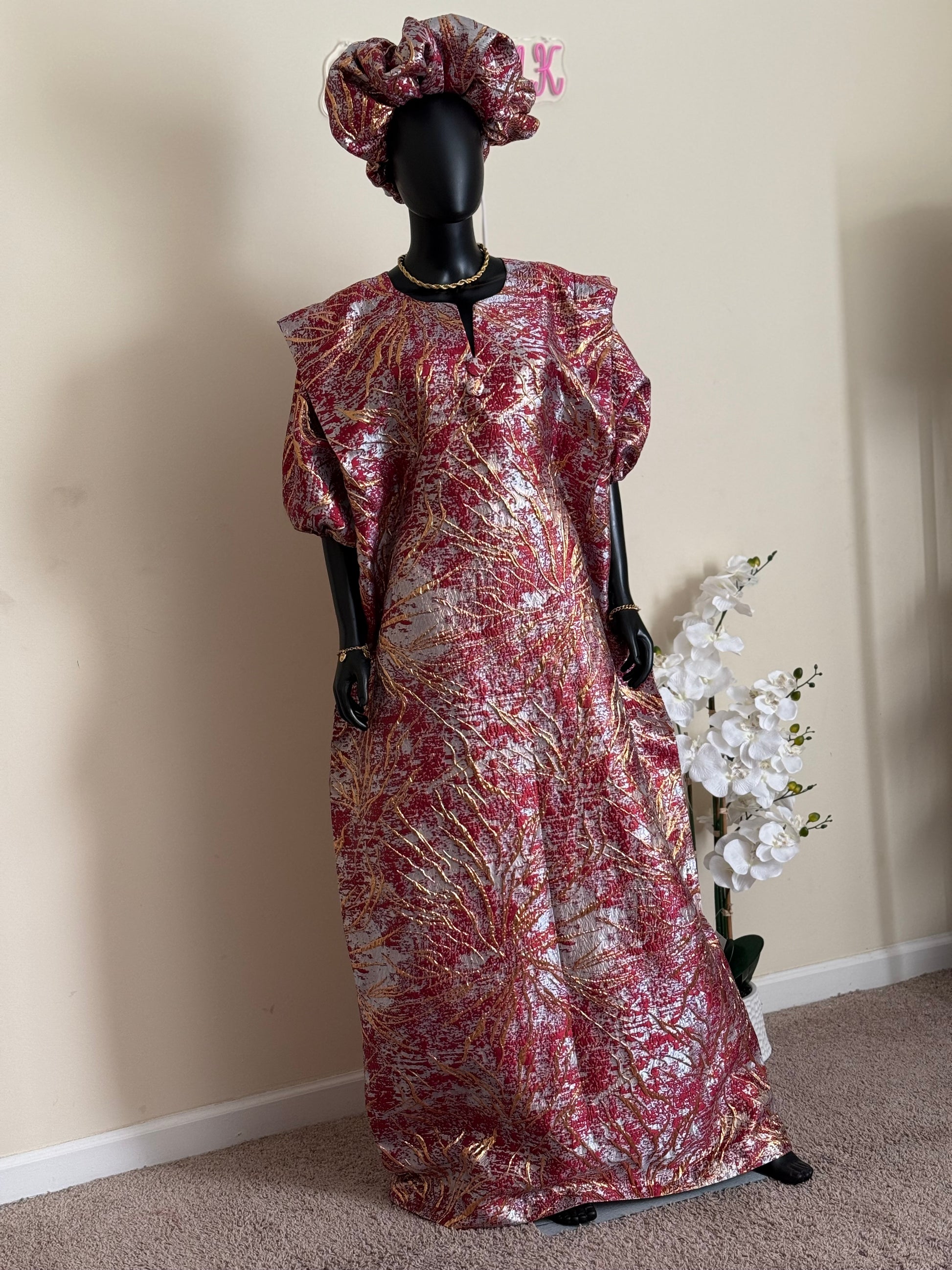 Ada luxury READY TO WEAR AFRICAN BUBU DRESS 3pc KIMONO DRESS