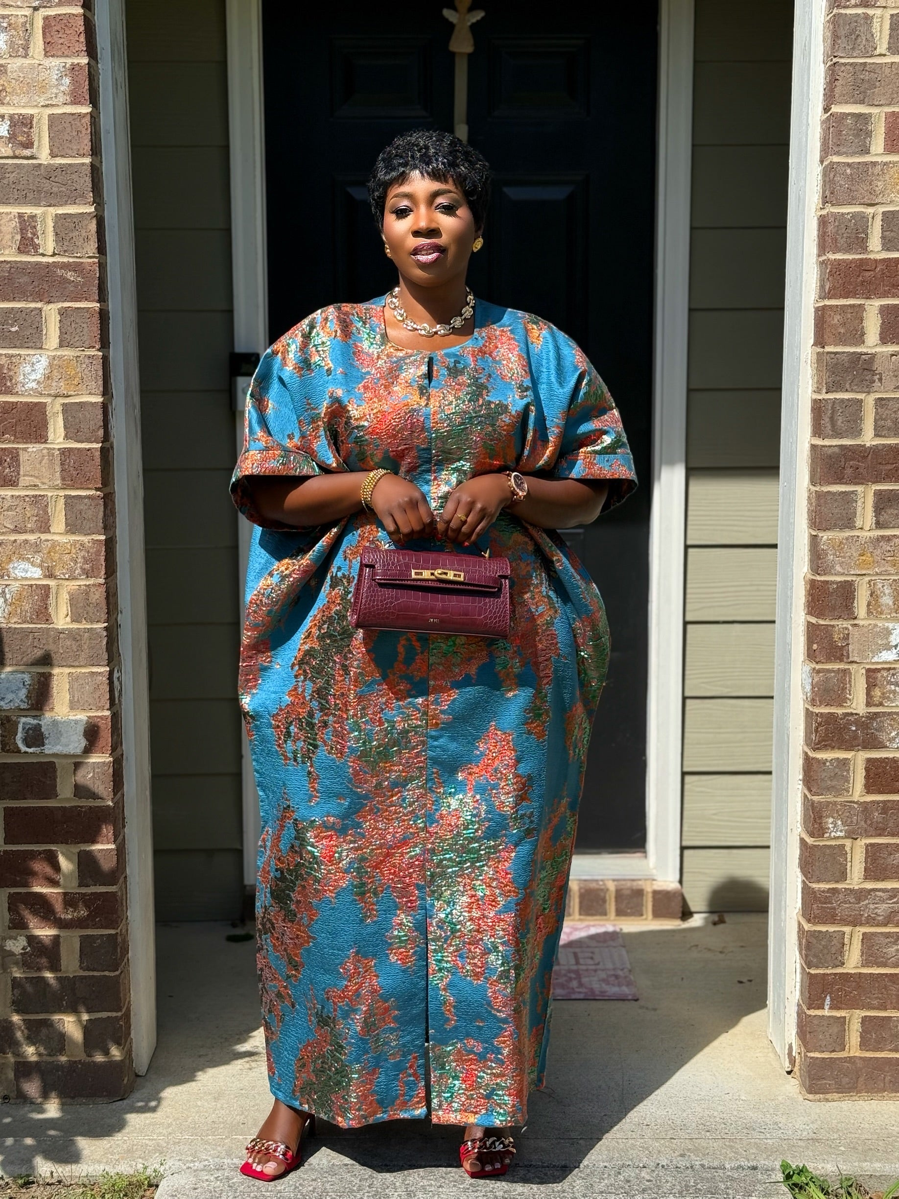 AMA BROCADE DRESS