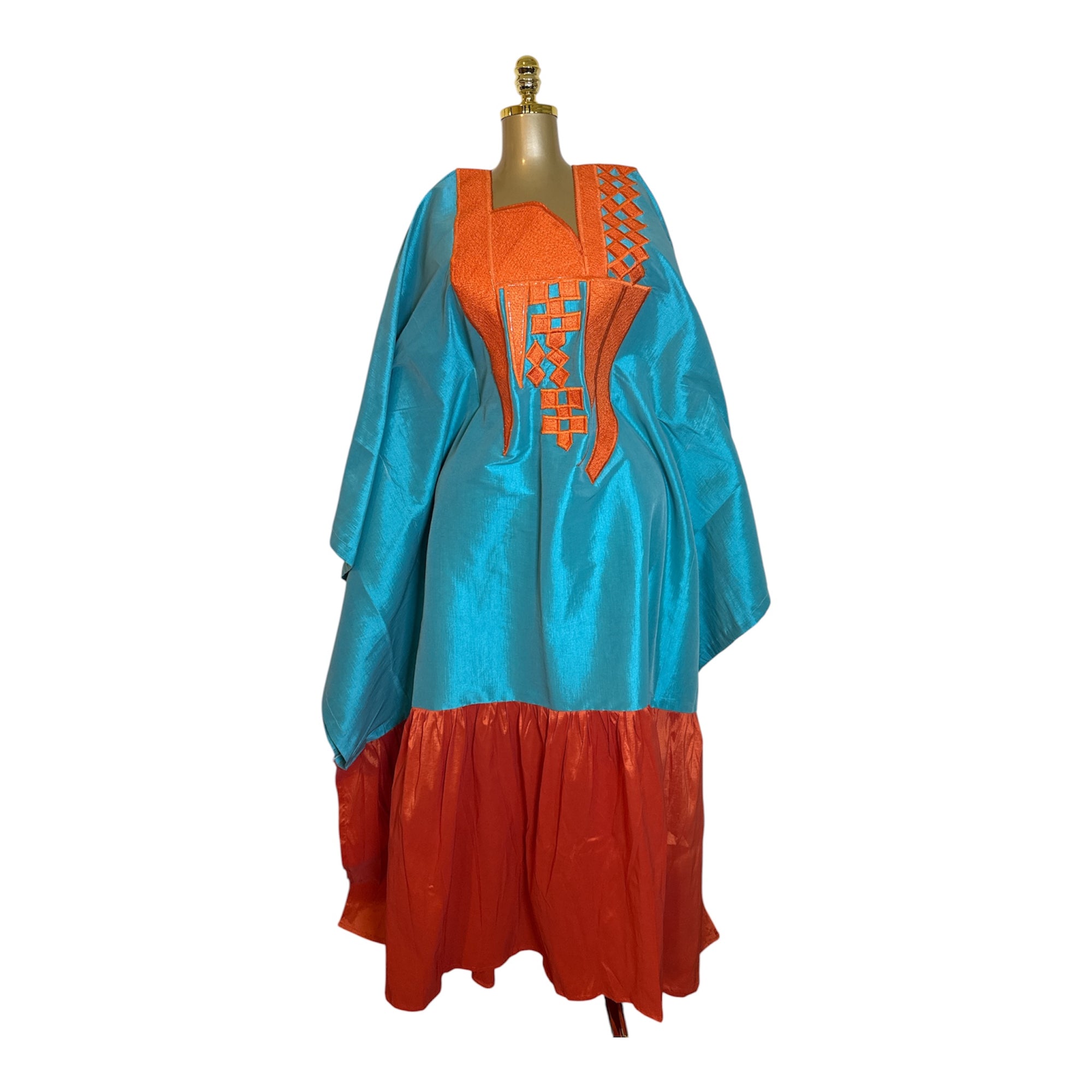 EVA Luxury Two Toned boubou dress with Embroidery