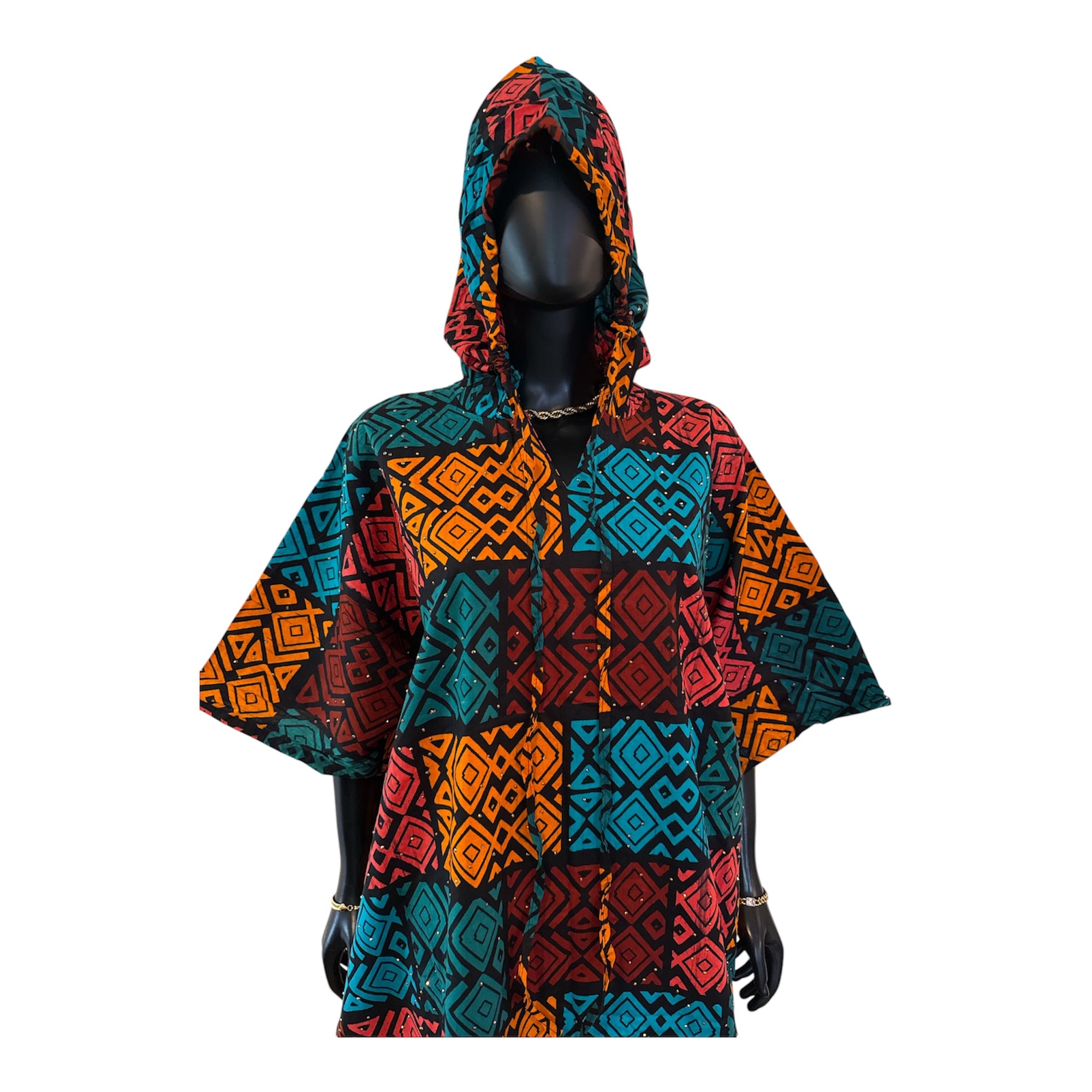NAA HOODED ANKARA BUBU ( Long)