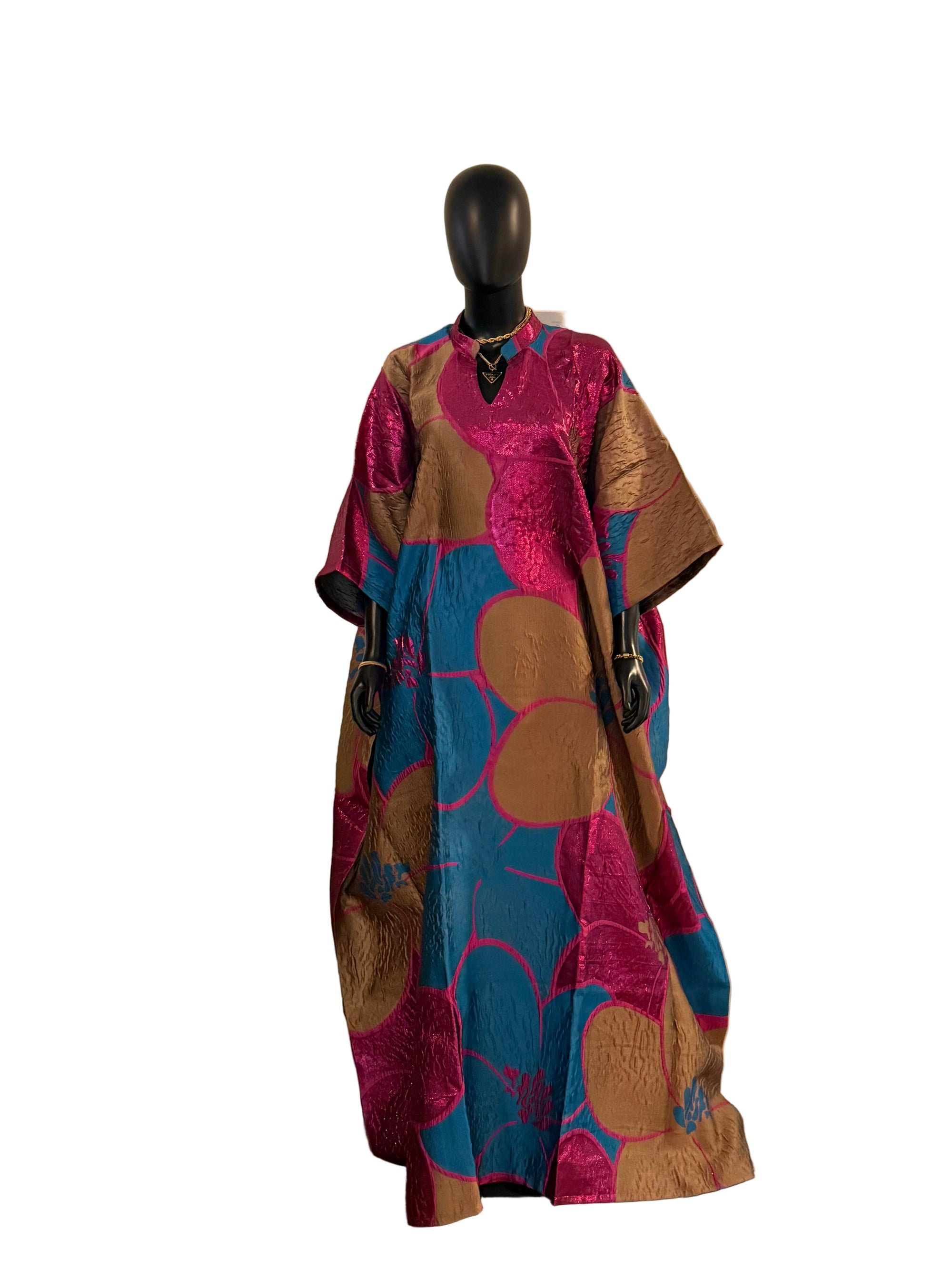 Dela Luxury brocade butterfly Bubu dress