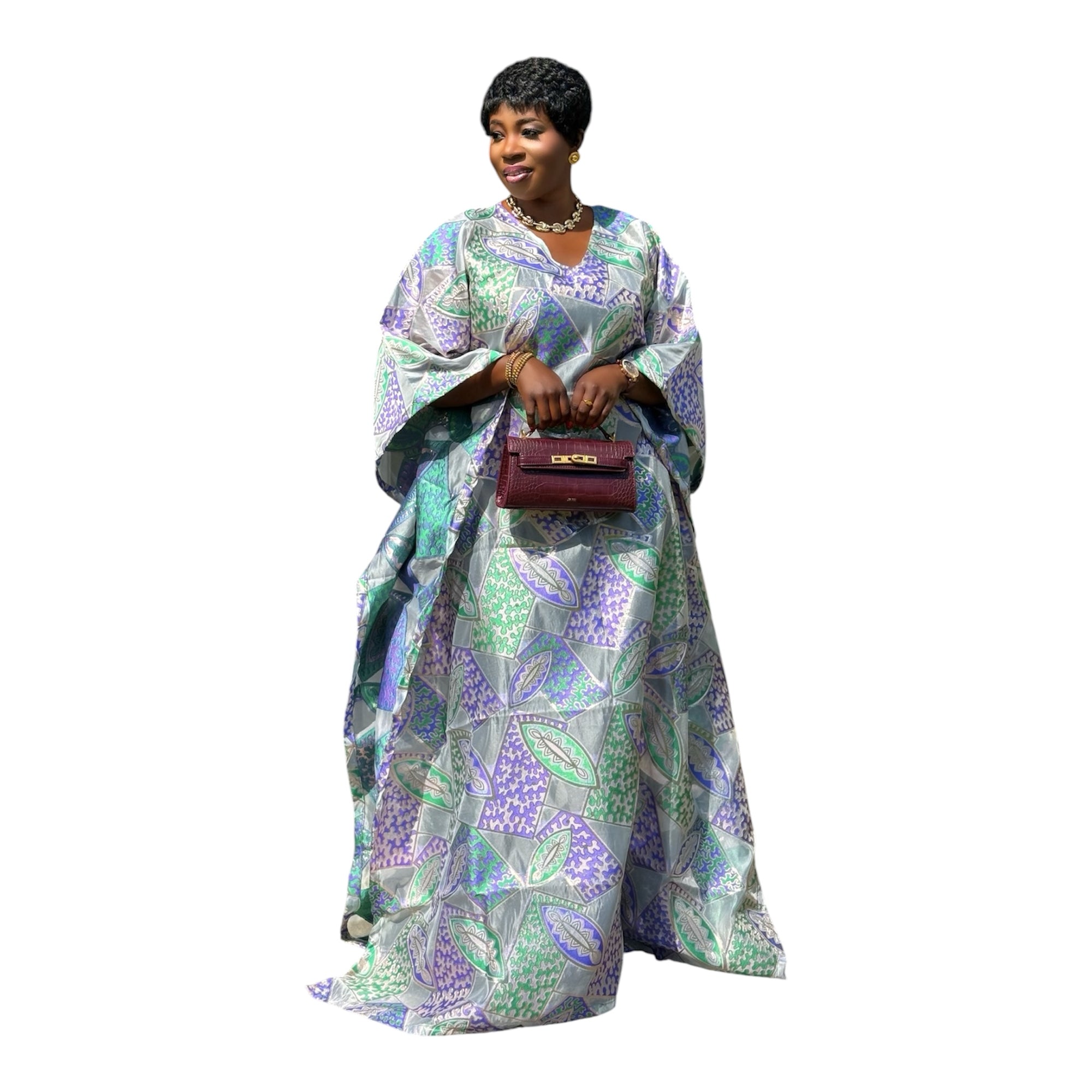 JASMIN Luxury brocade Organza boubou dress