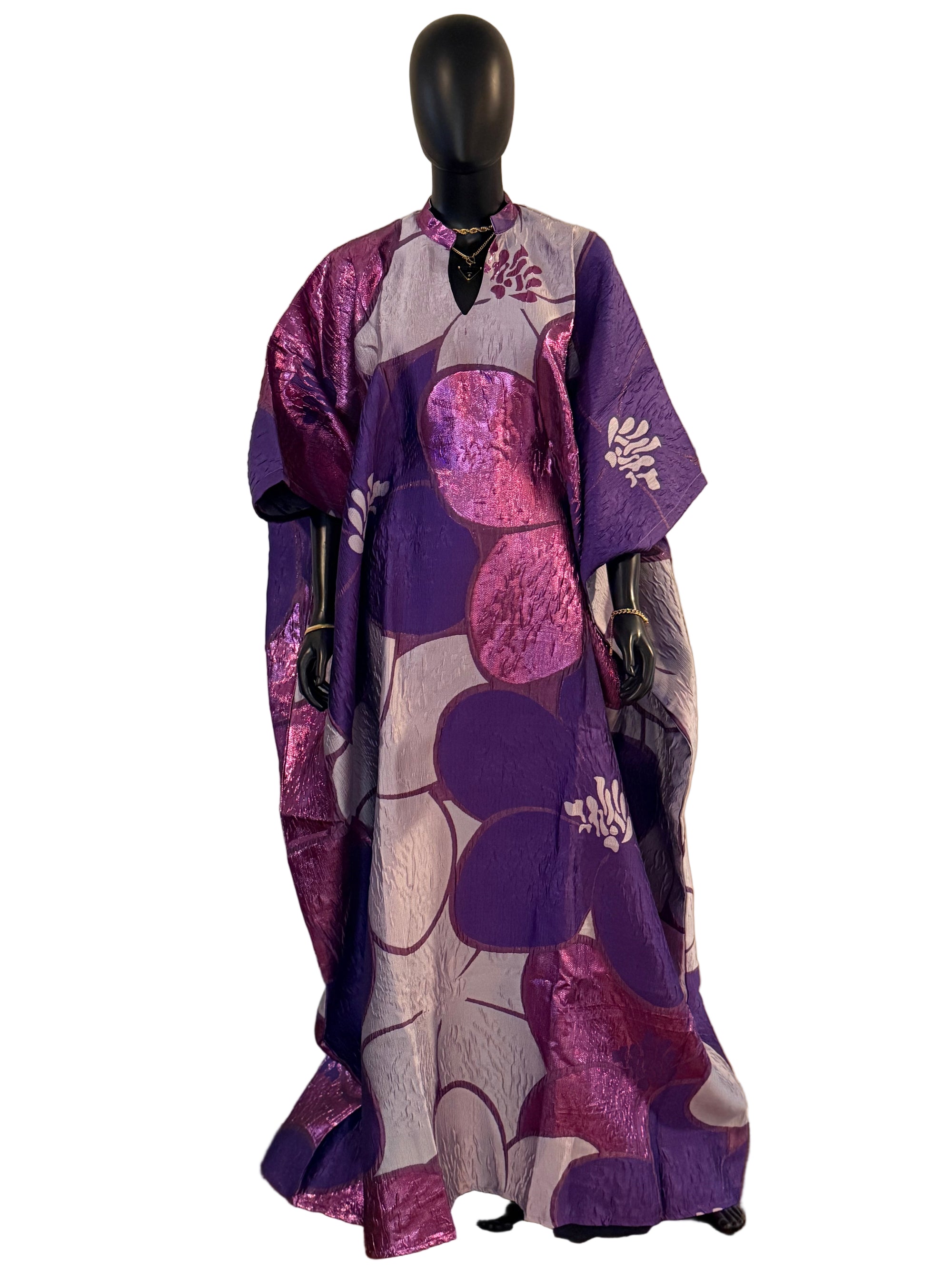 Dela Luxury brocade butterfly Bubu dress