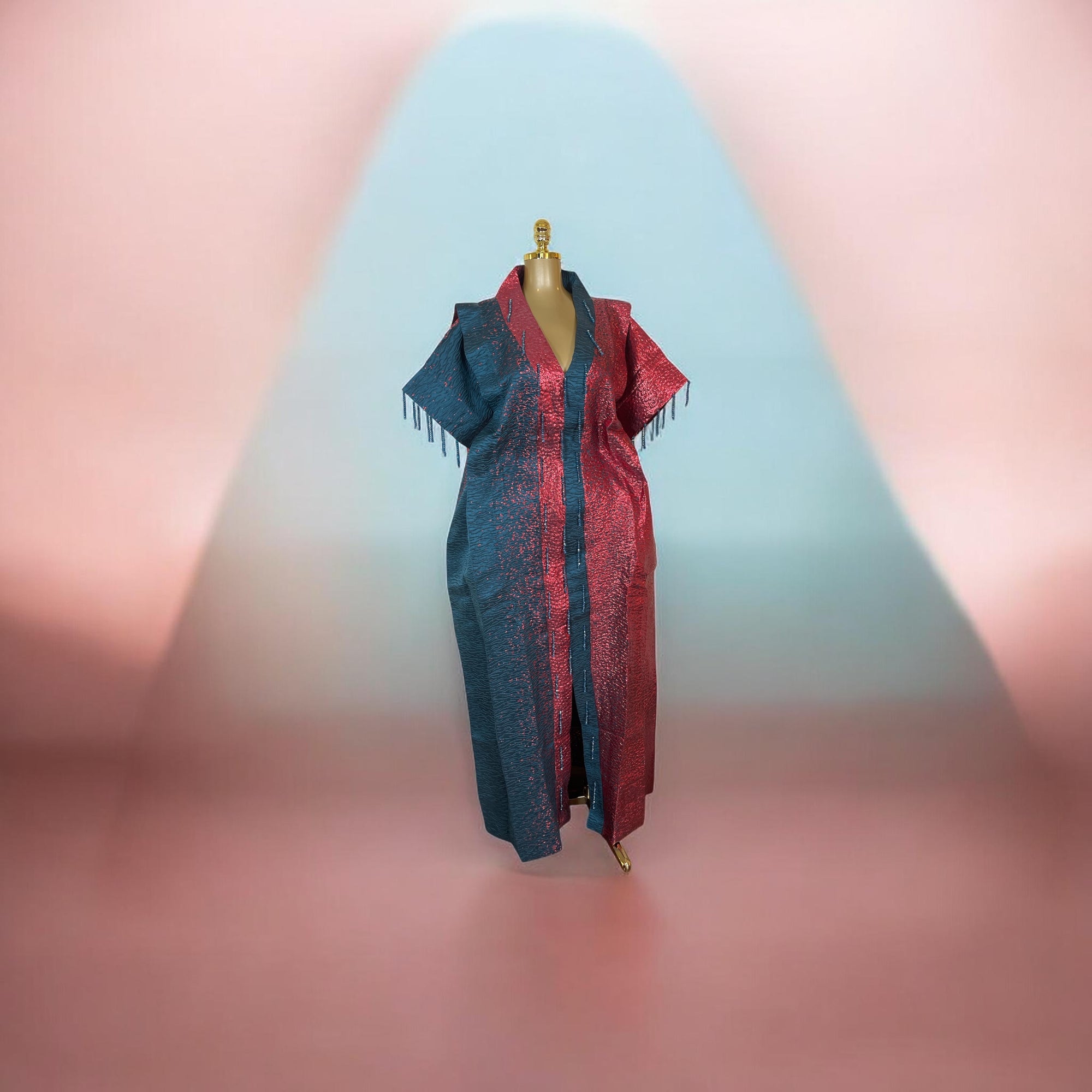 Adeola Beaded ombré Brocade Bubu