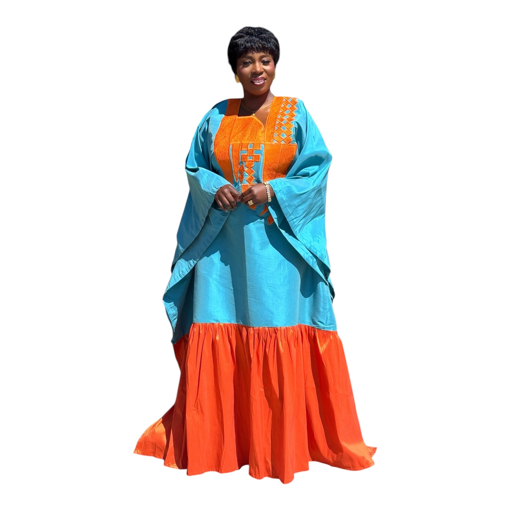 EVA Luxury Two Toned boubou dress with Embroidery