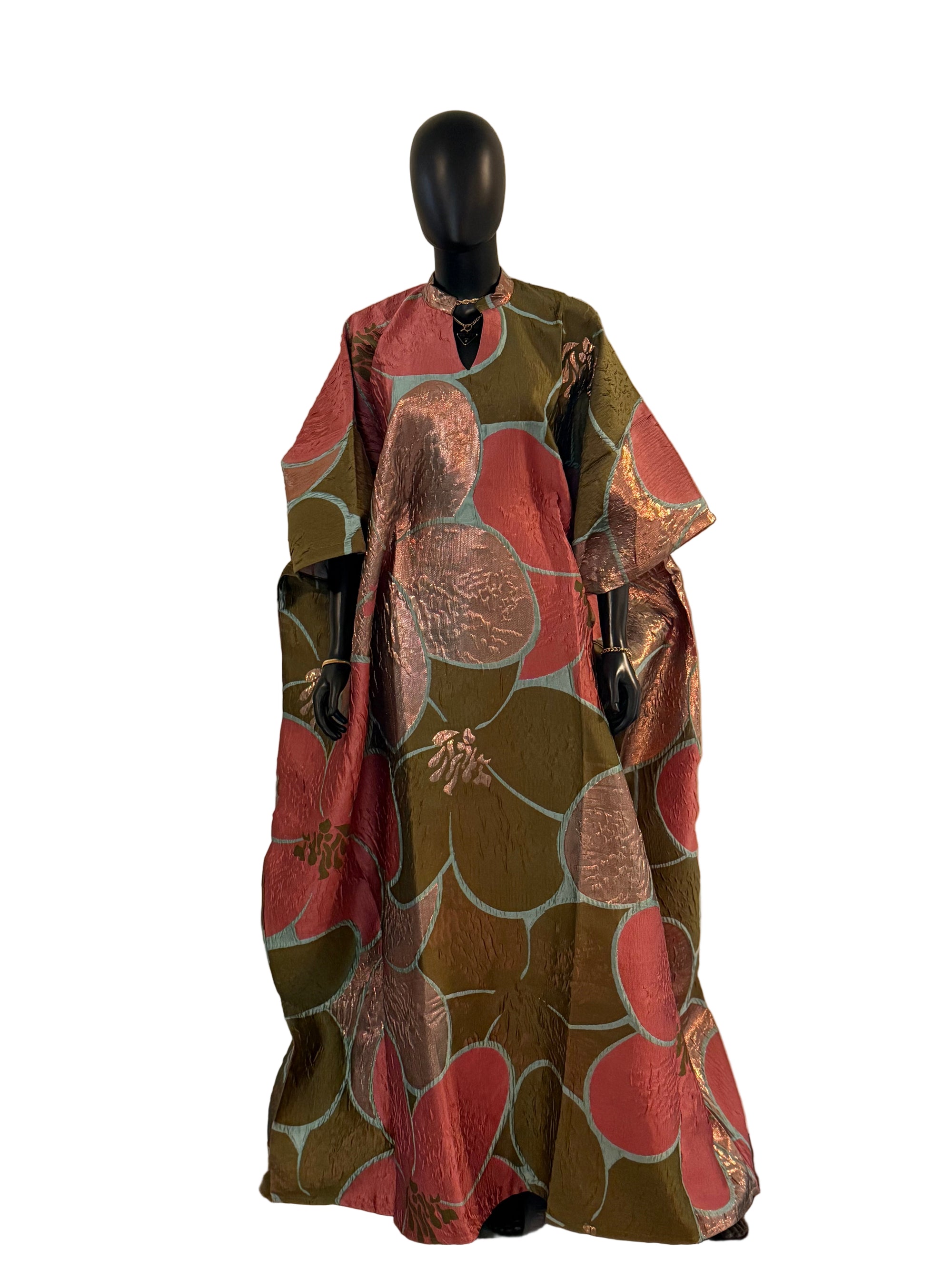 Dela Luxury brocade butterfly Bubu dress