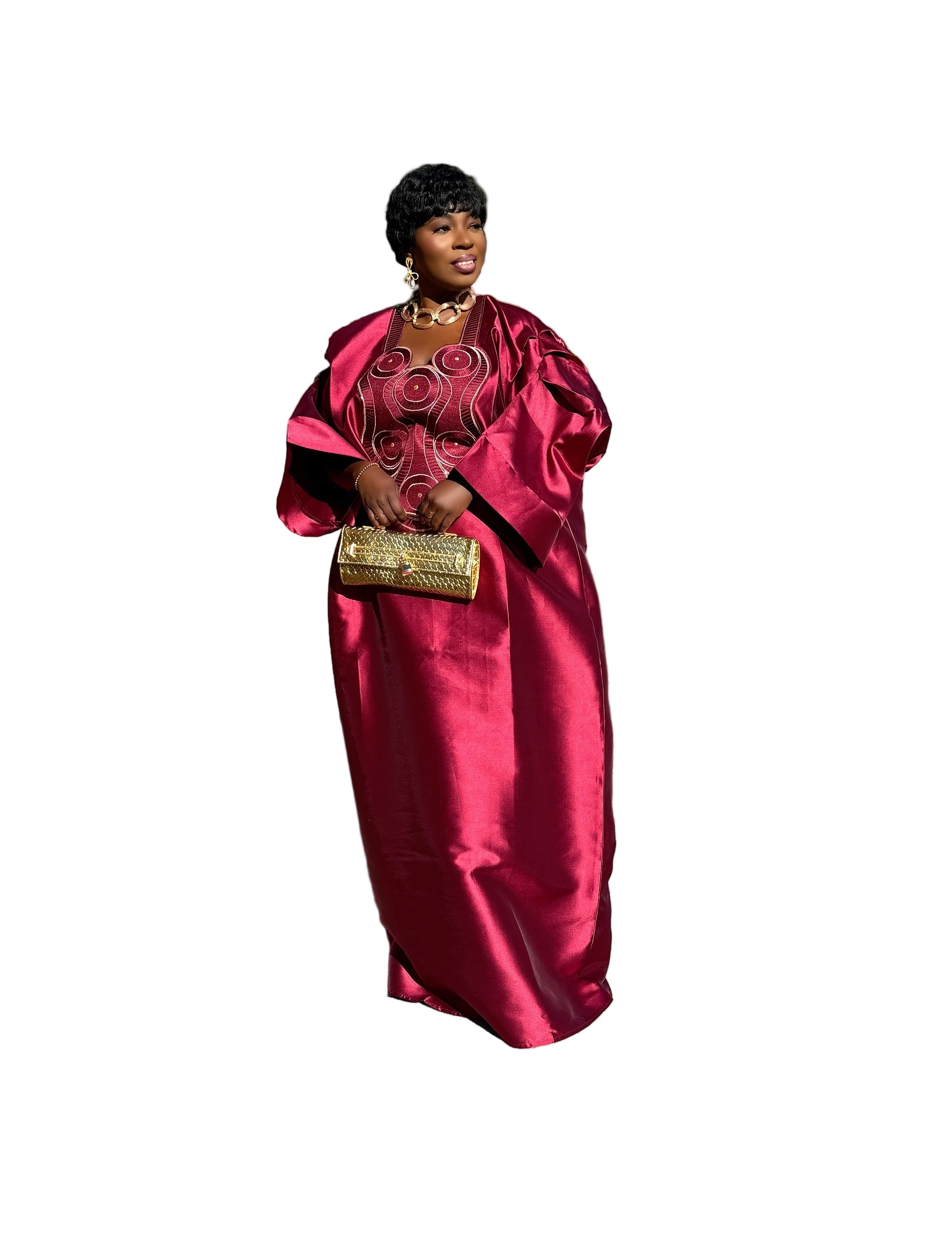 Luxury Embroidered Bubu with head wrap