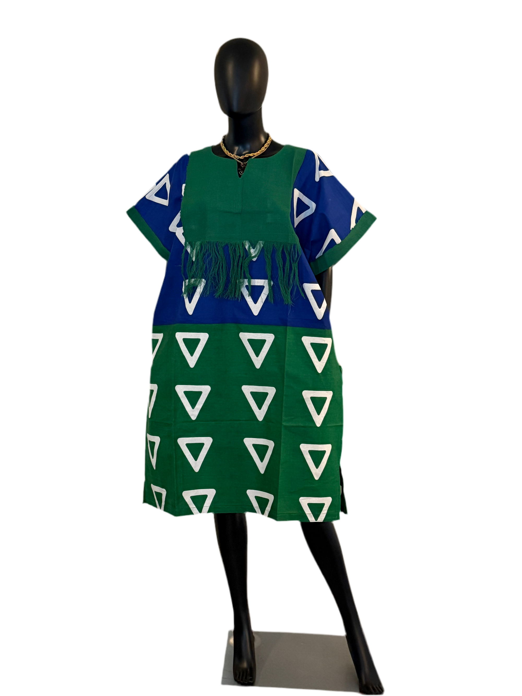 Short Ankara Bubu Dress with Asoke