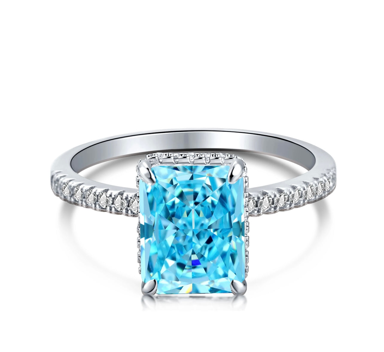 TROPHY WIFE RING (BLUE) STERLING SILVER