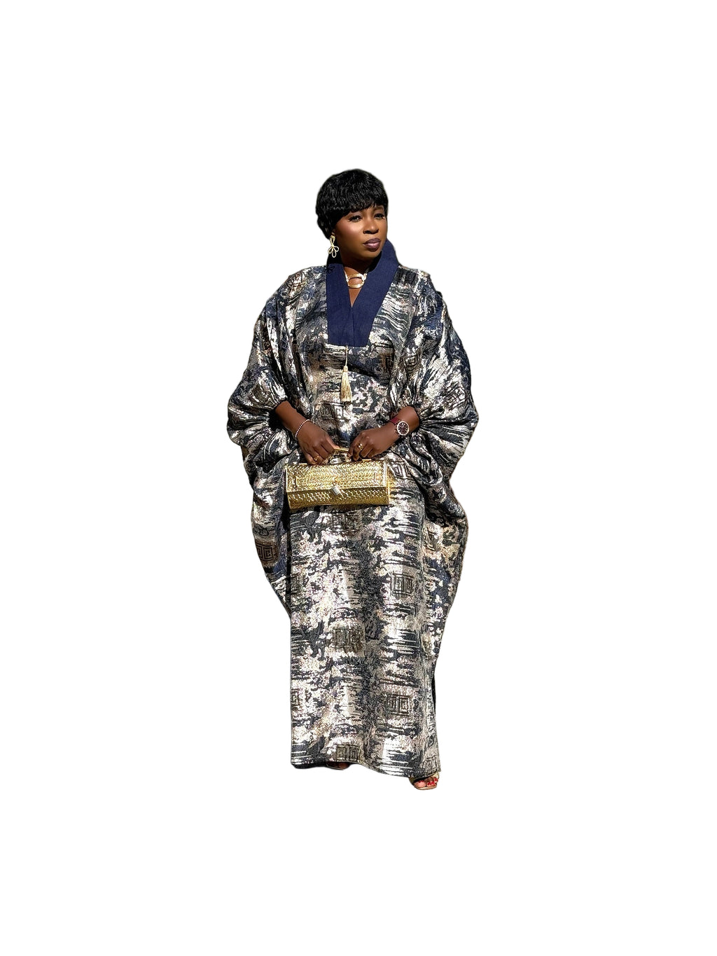 Daliah Luxury brocade boubou dress with Asoke