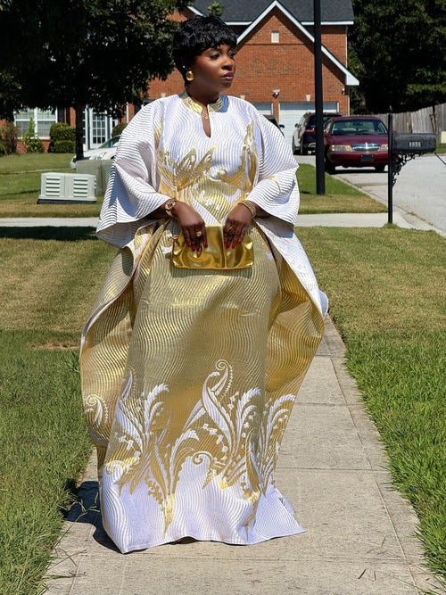 Adebisi Luxury Brocade Bubu with Scarf