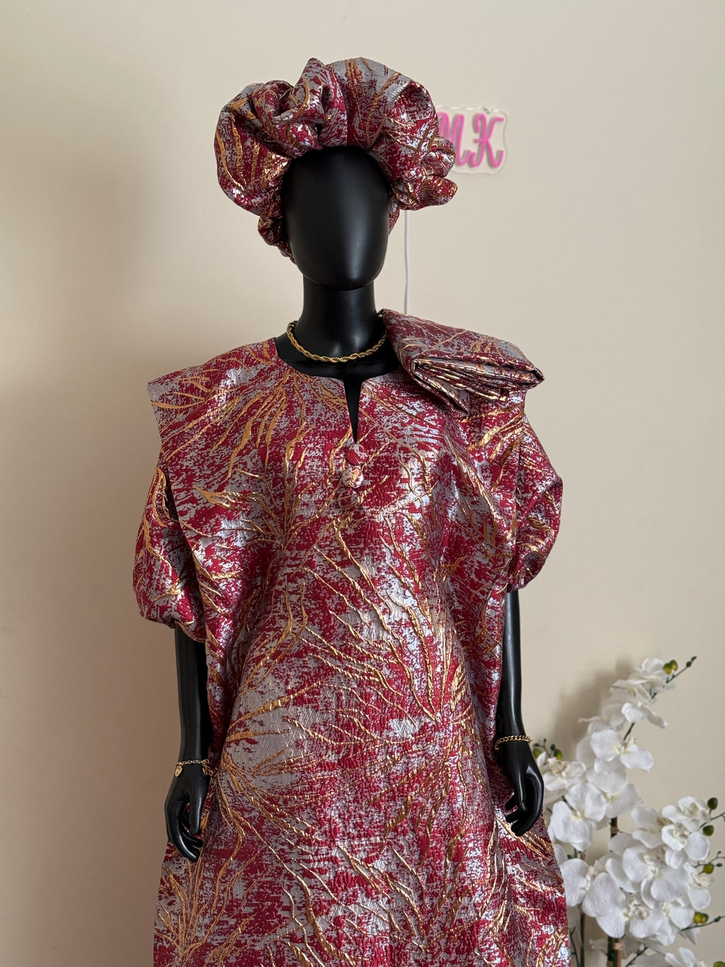Ada luxury READY TO WEAR AFRICAN BUBU DRESS 3pc KIMONO DRESS
