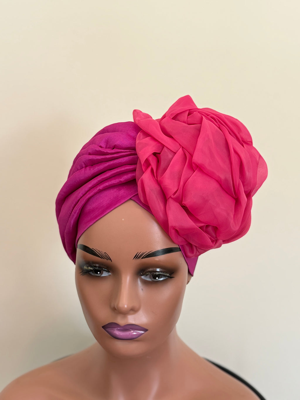 Luxury Beaded Turban with big flower