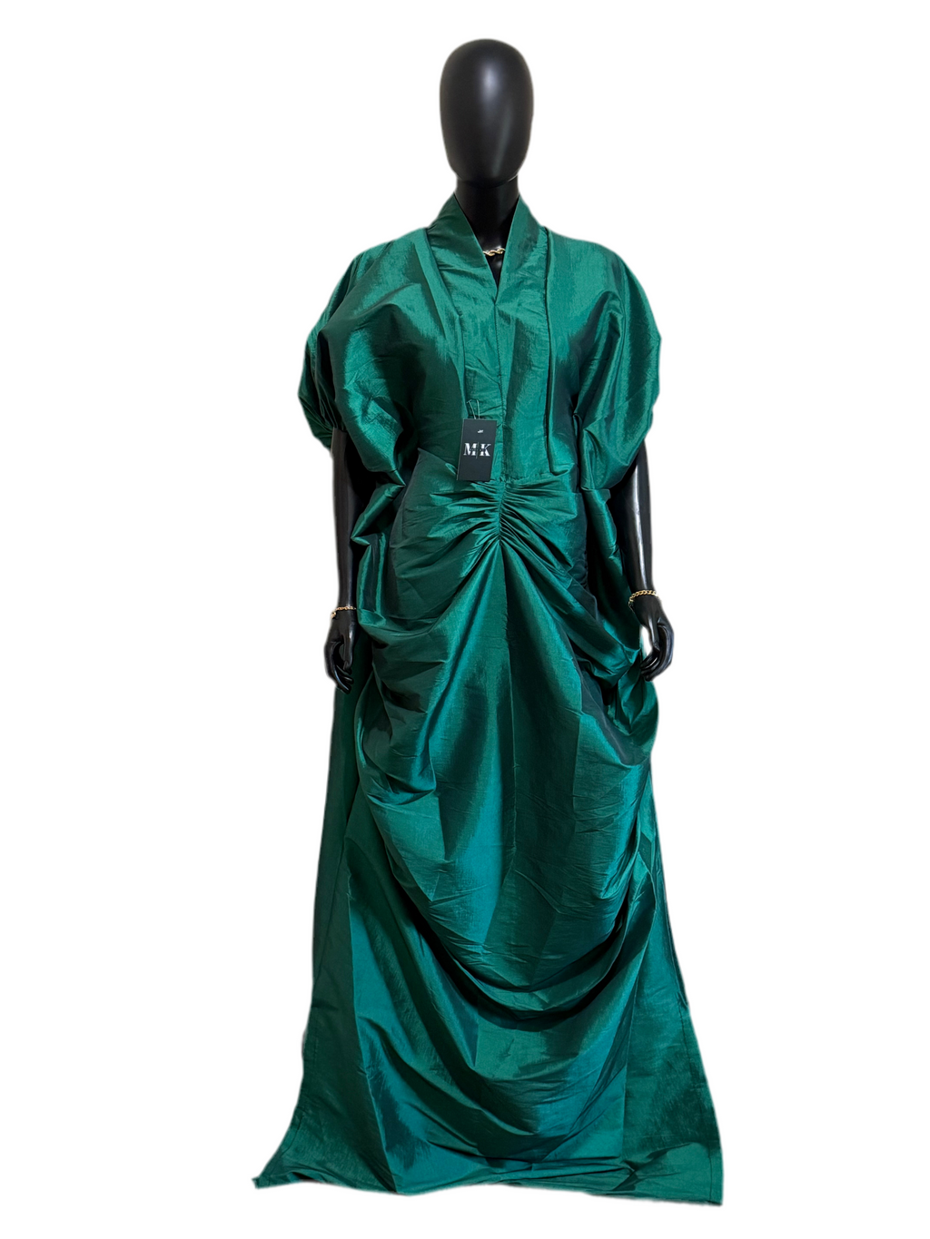 Nana Ruched Puff Sleeve Bubu Gown