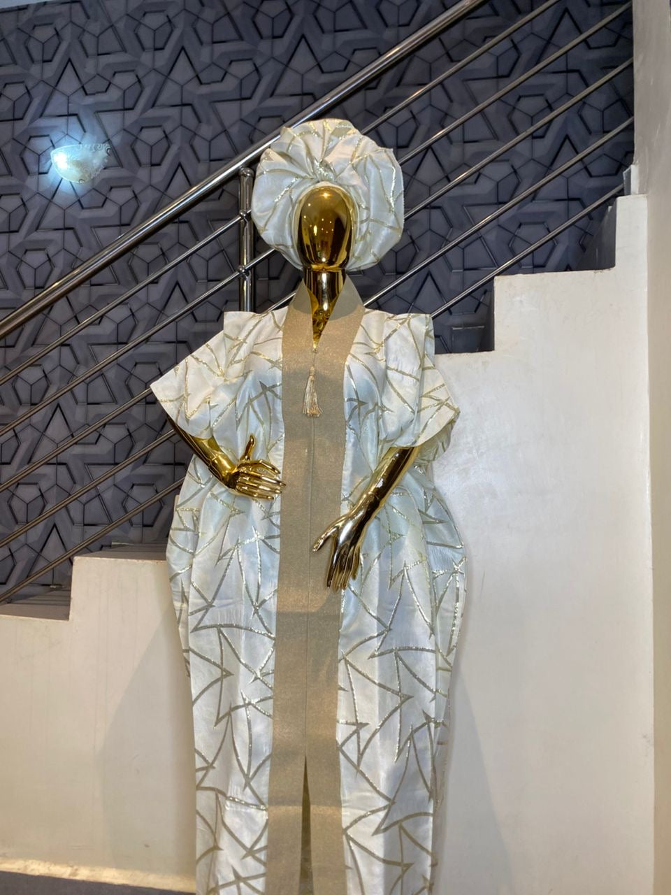 Mariam Luxury brocade boubou dress with Asoke