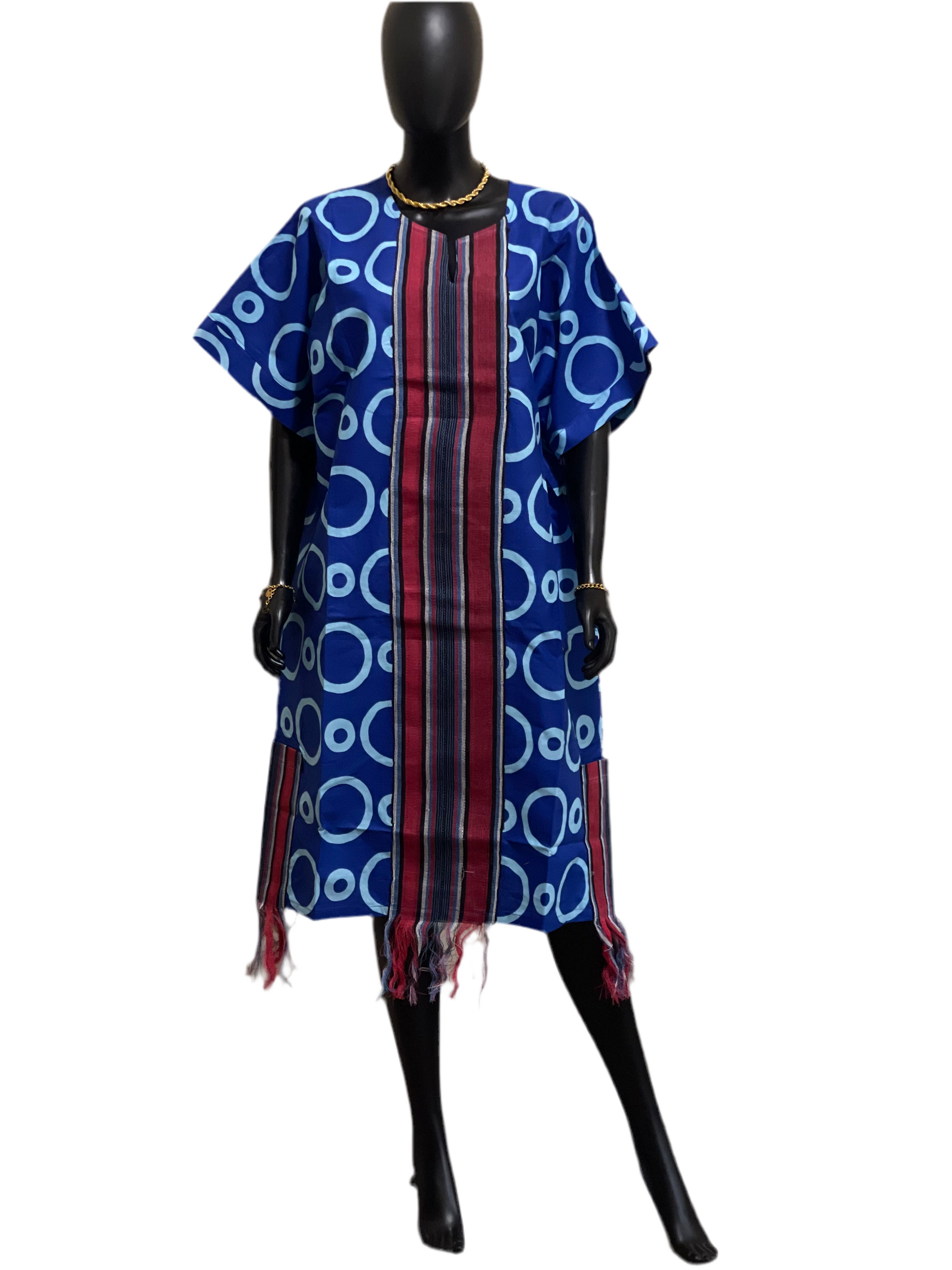 Short Ankara Bubu Dress with Asoke