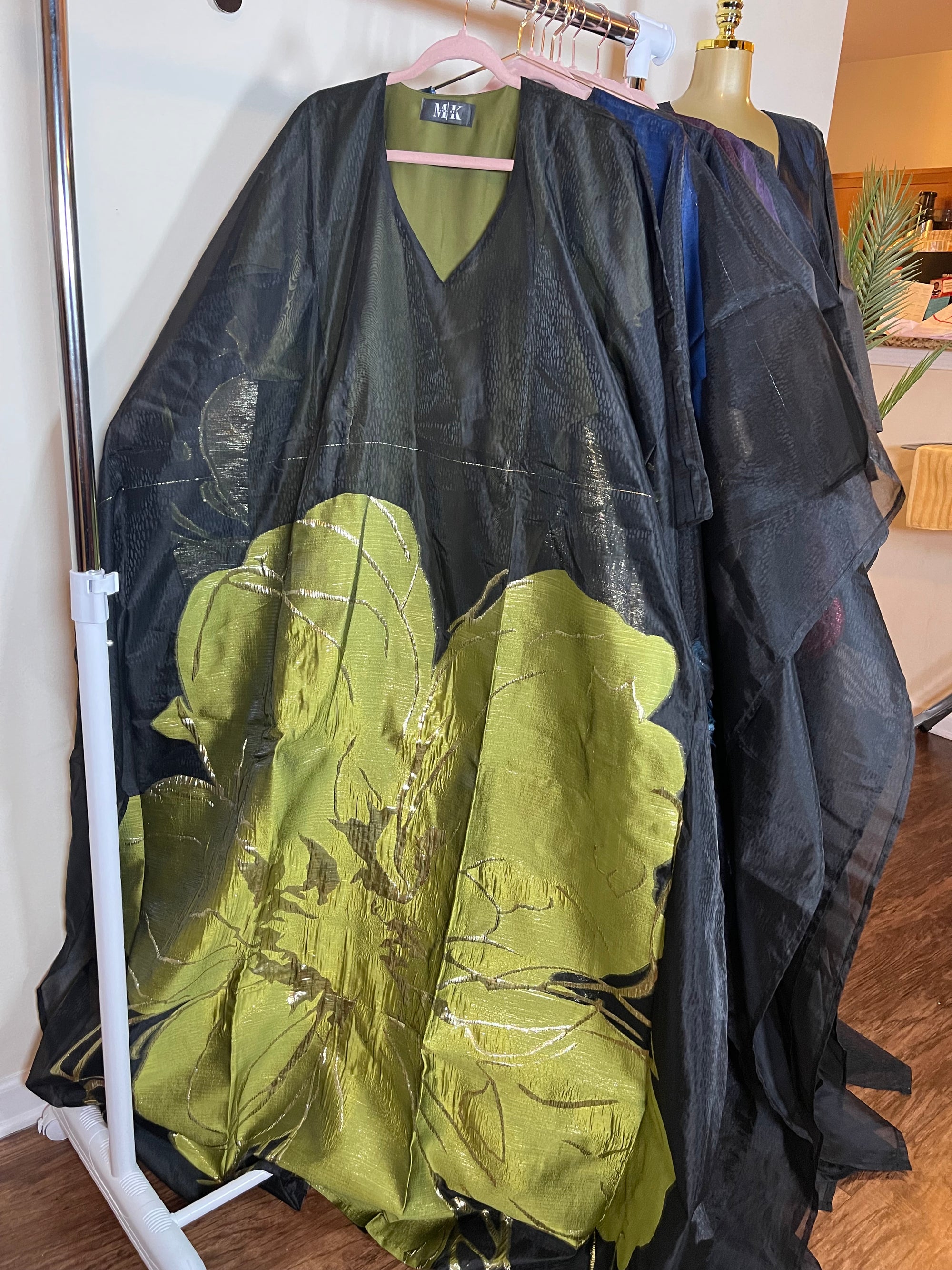 Luxury 3D flower organza boubou set