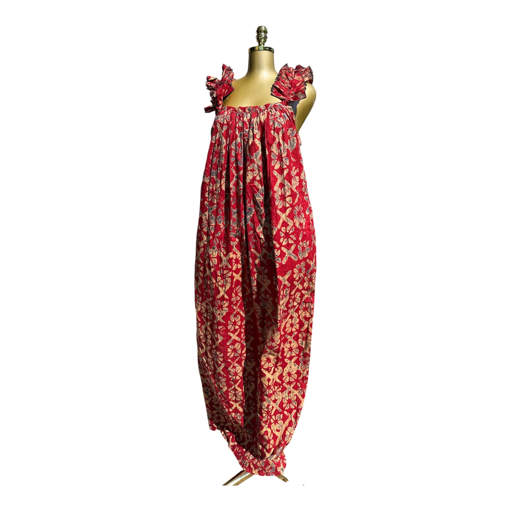 JUDY ADIRE WITH RUFFLES STRAP