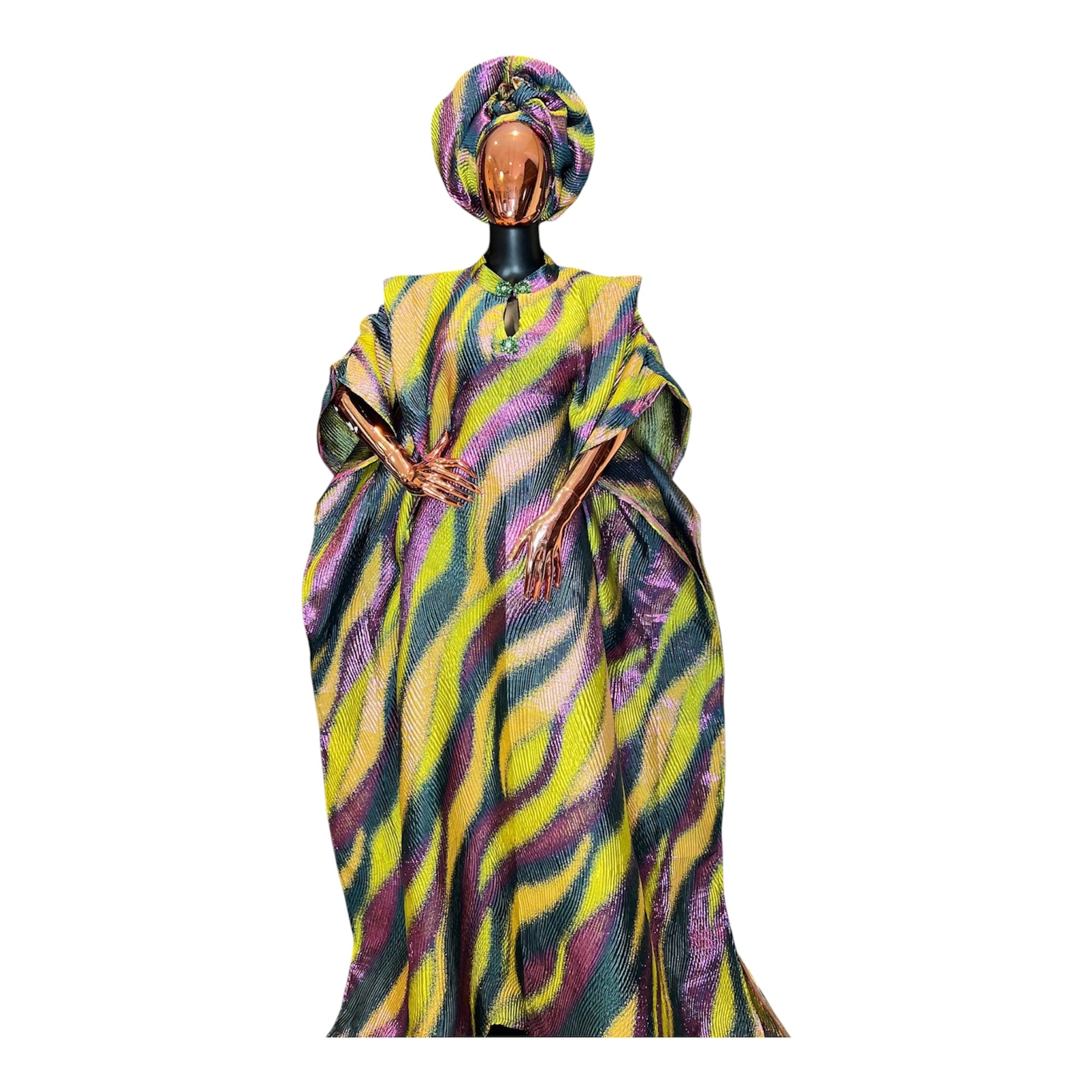 Dela Luxury brocade butterfly Bubu dress